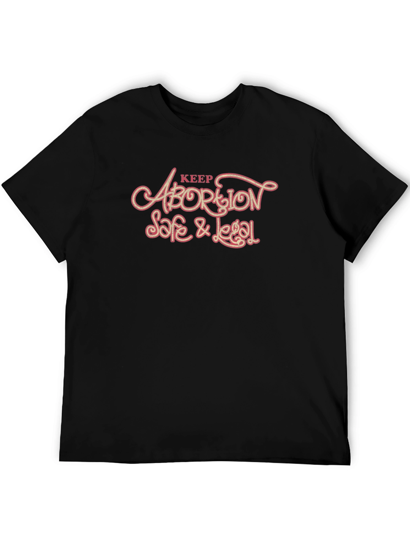 Black Keep Abortion Safe & Legal Black Tee view 5