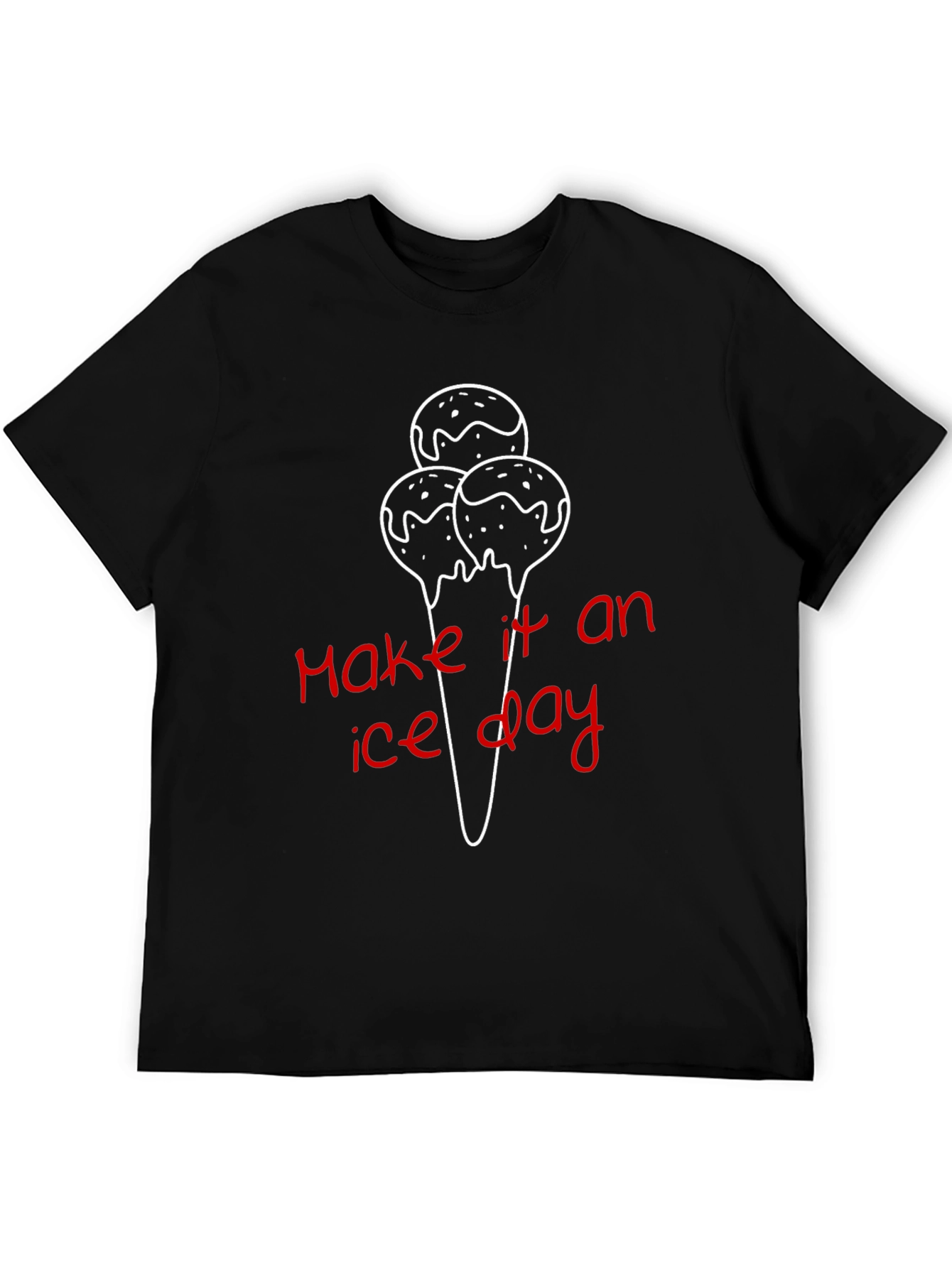 Black Ice Cream Day T-Shirt - Cool Graphic Tee view 5