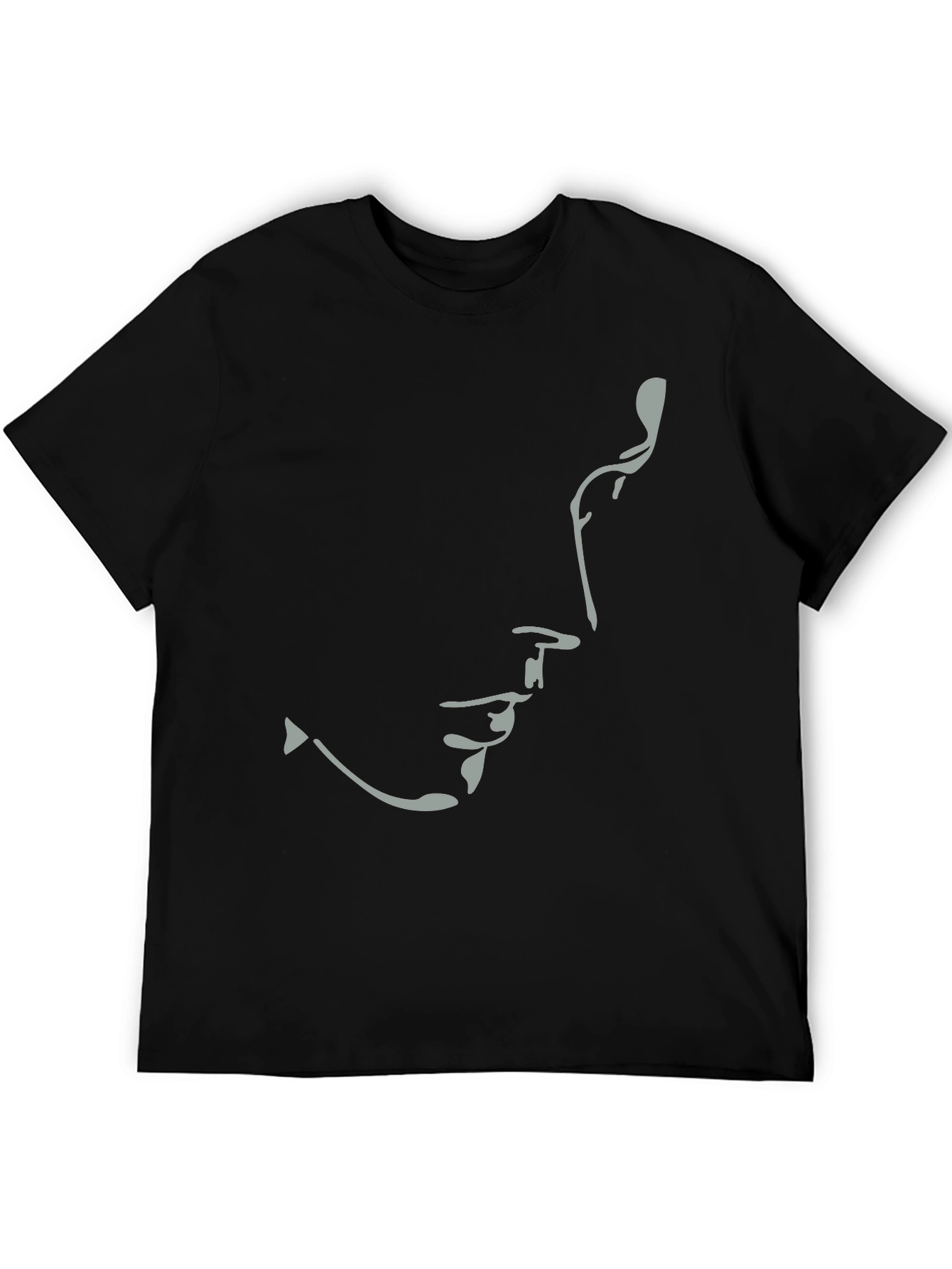 Black Minimalist Silhouette T-Shirt - Unisex Soft Cotton Tee view 5