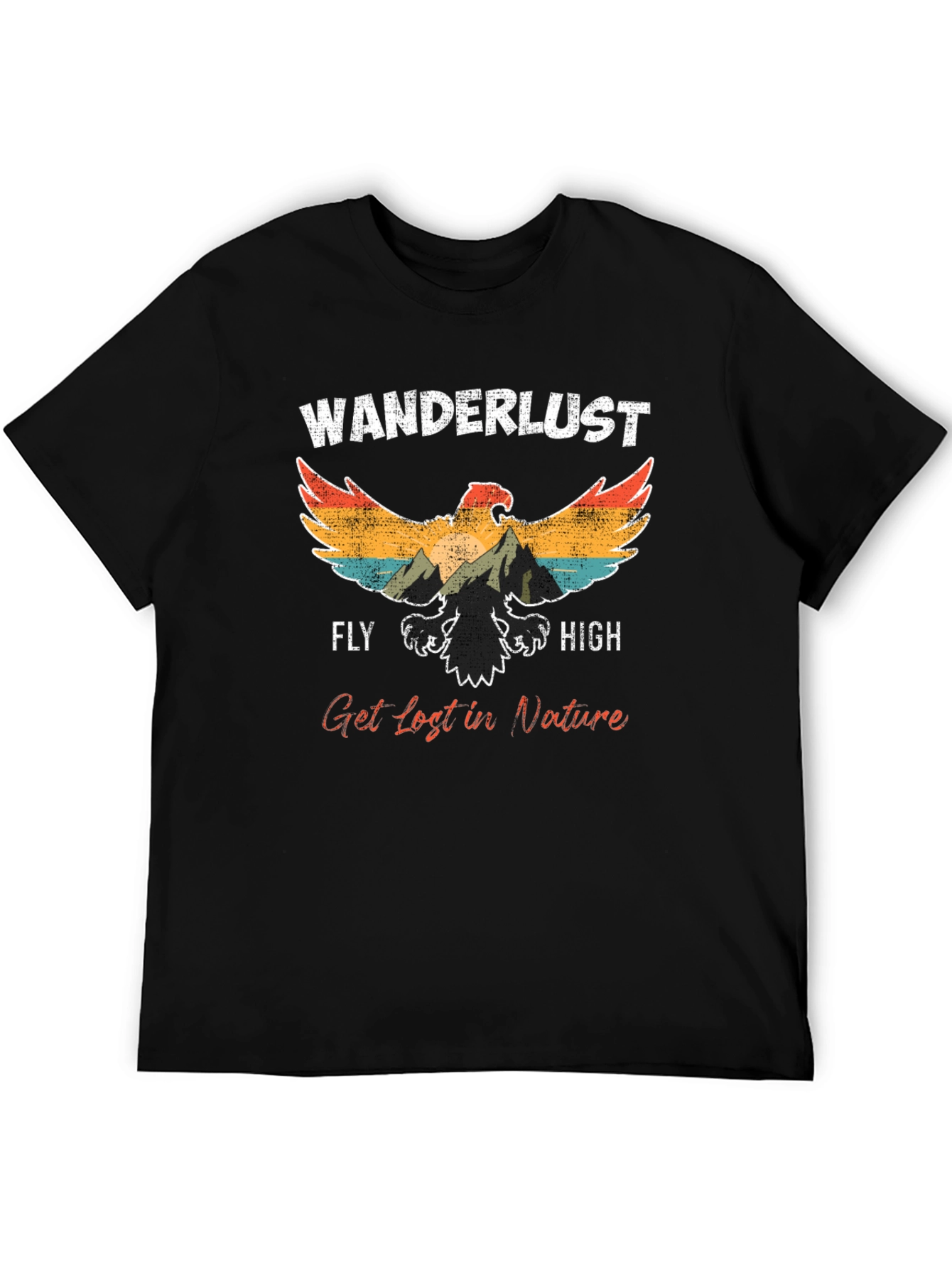 Black Wanderlust Eagle Graphic Tee - Fly High! view 5