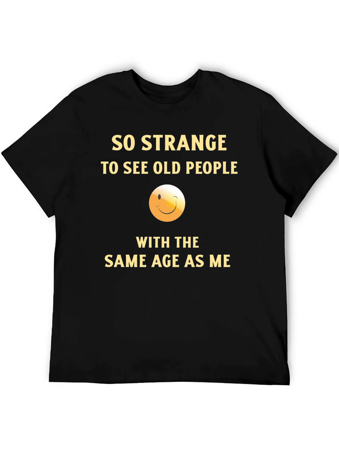 Black Funny "Same Age as Me" Graphic T-Shirt view 5