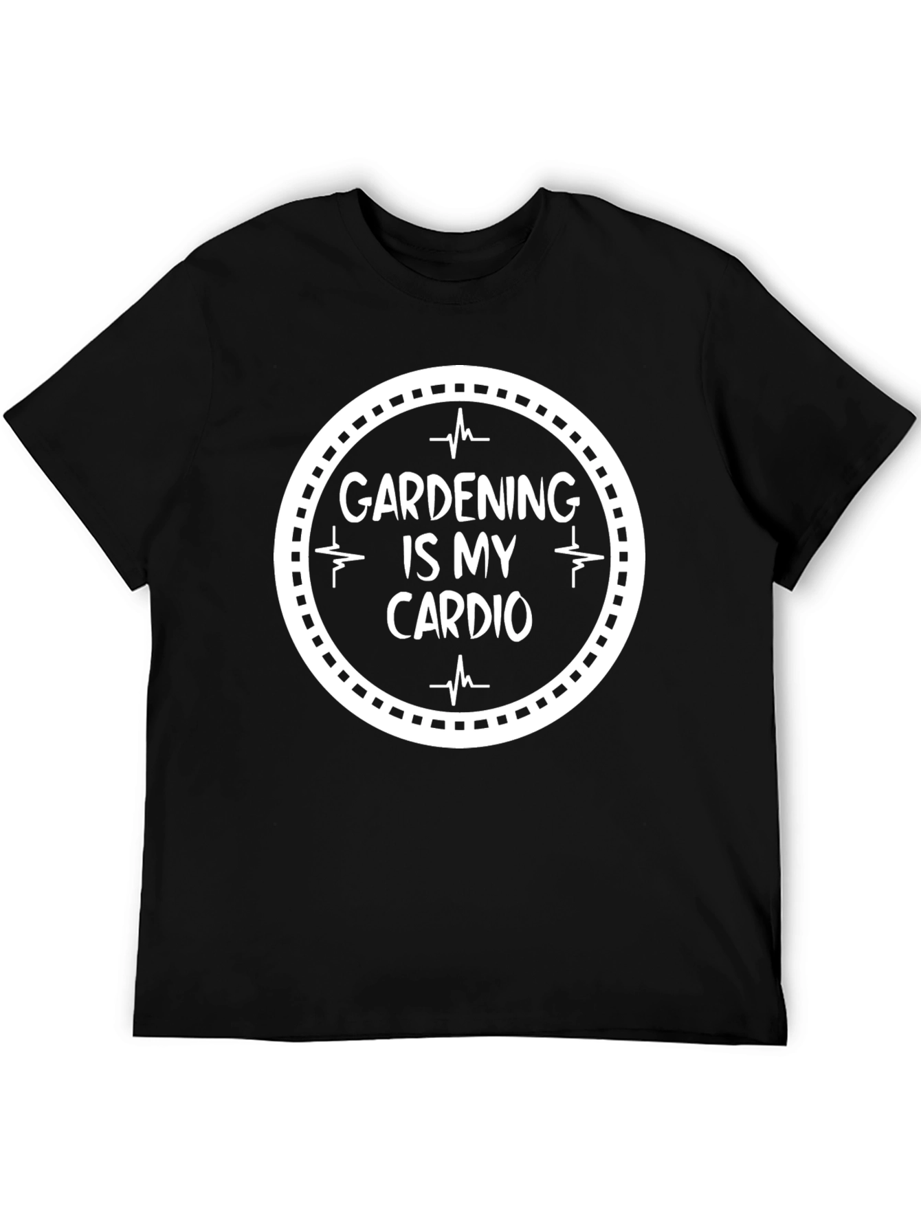 Black Gardening is My Cardio Black T-Shirt view 5
