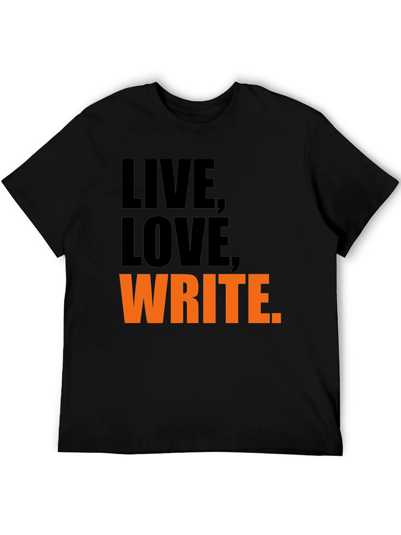 Black Live, Love, Write Graphic Tee view 5