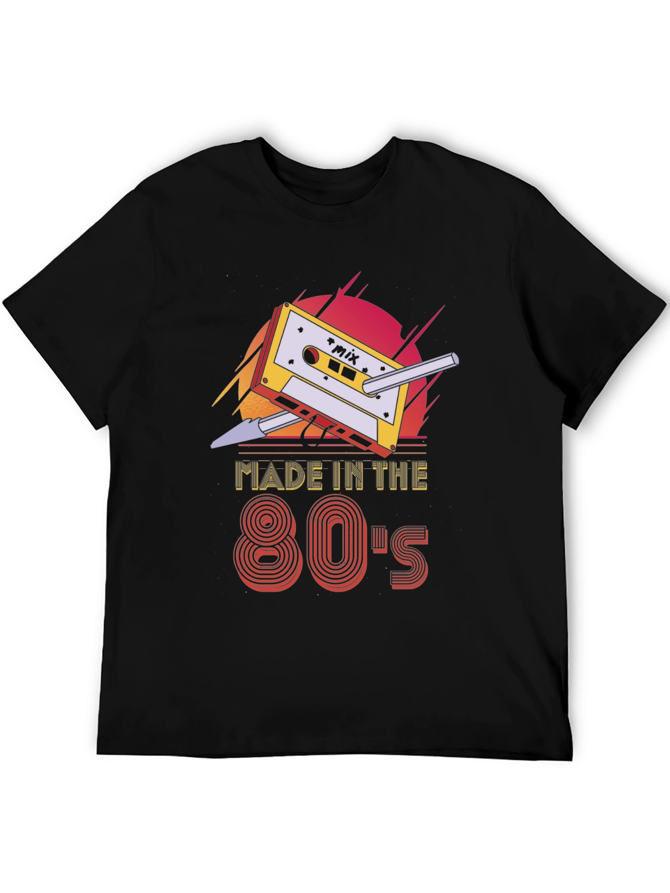 Black Retro 80's Mixtape T-Shirt - Vintage Style view 5