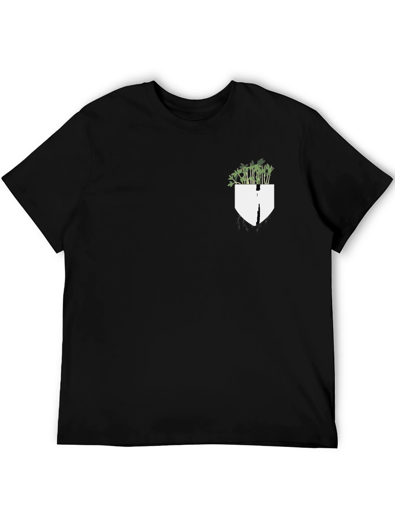 Black Plant Pocket Black Tee view 5