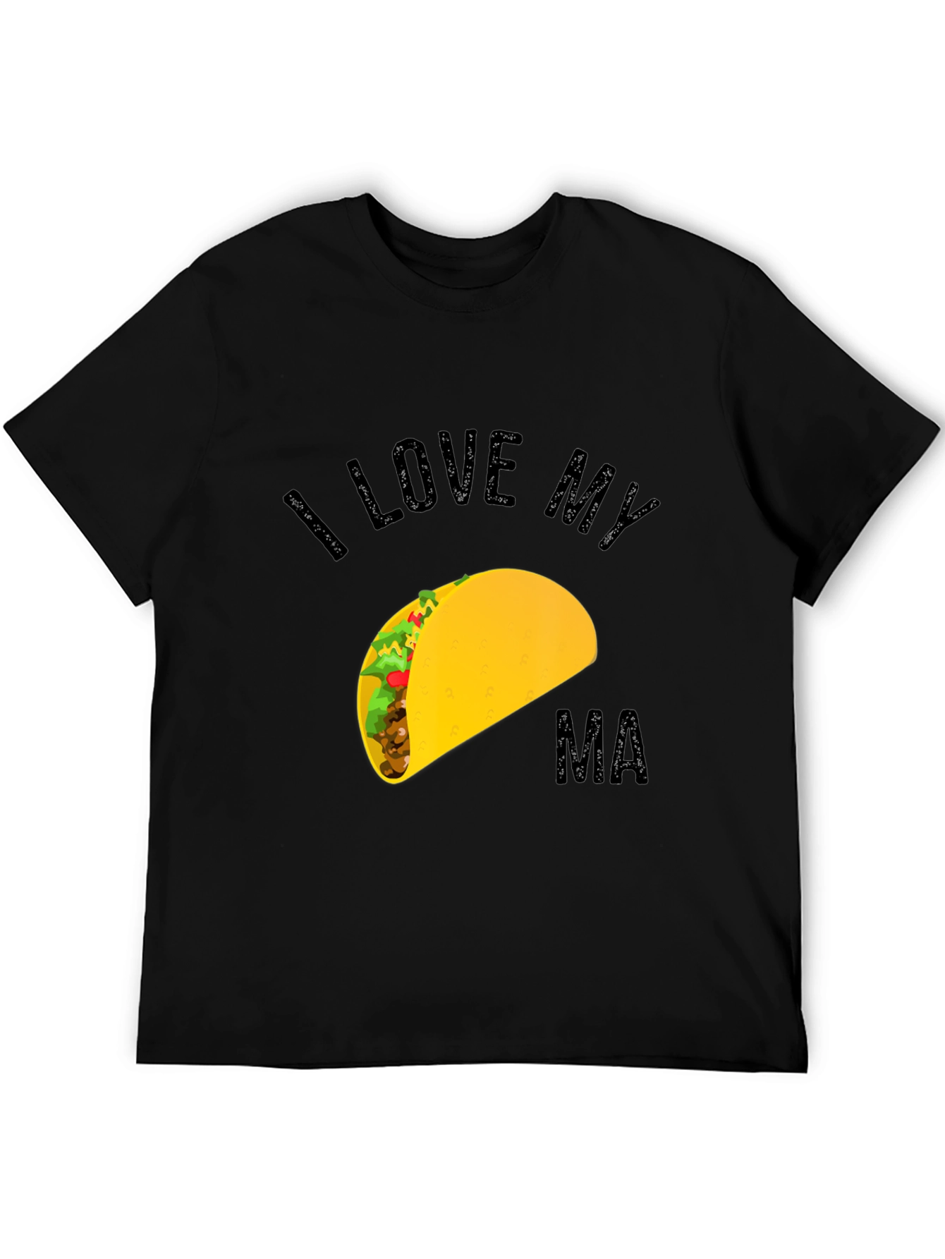 Black I Love My Ma Taco Graphic Tee view 5