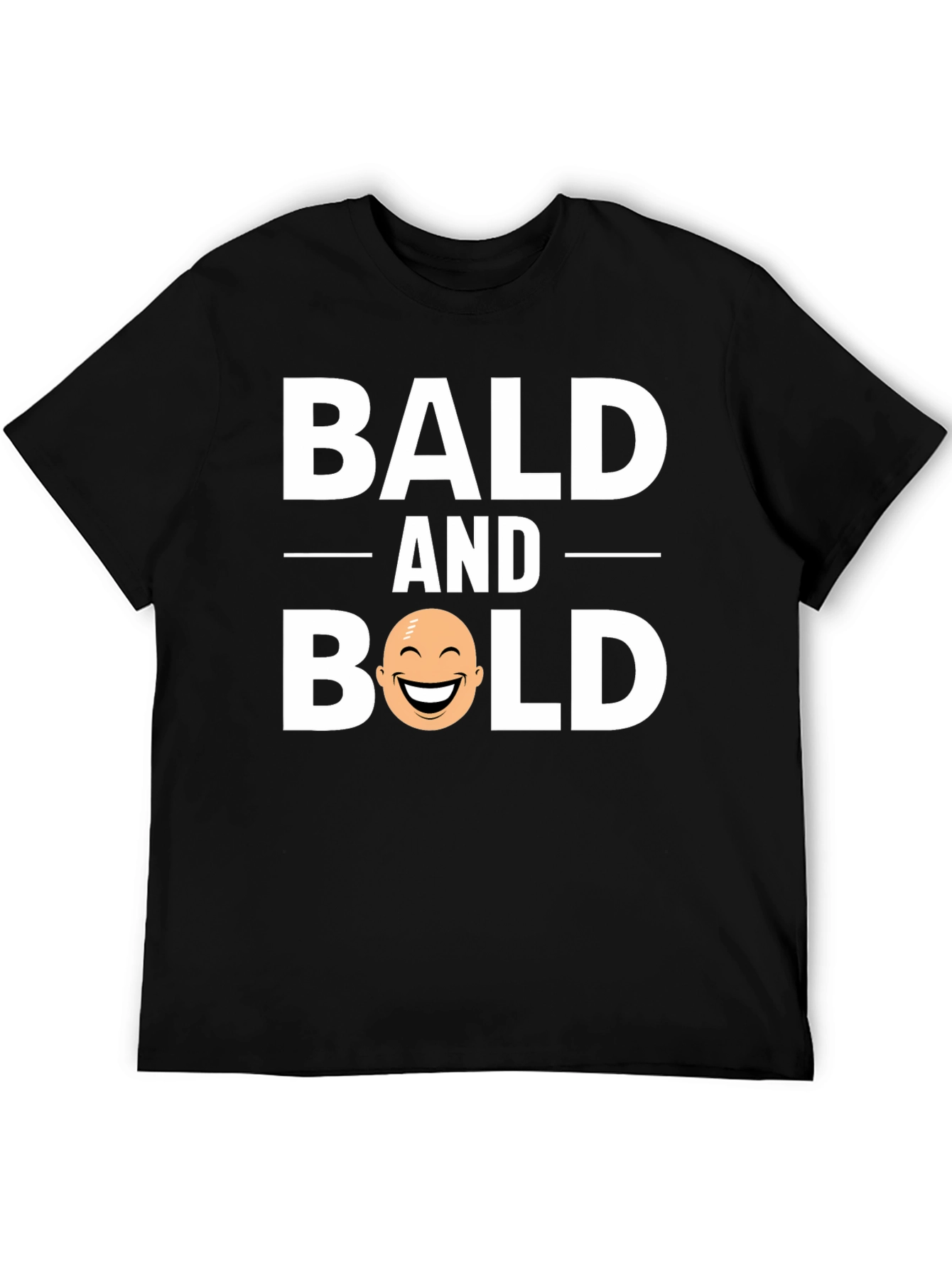 Black Bald and Bold Graphic T-Shirt view 5
