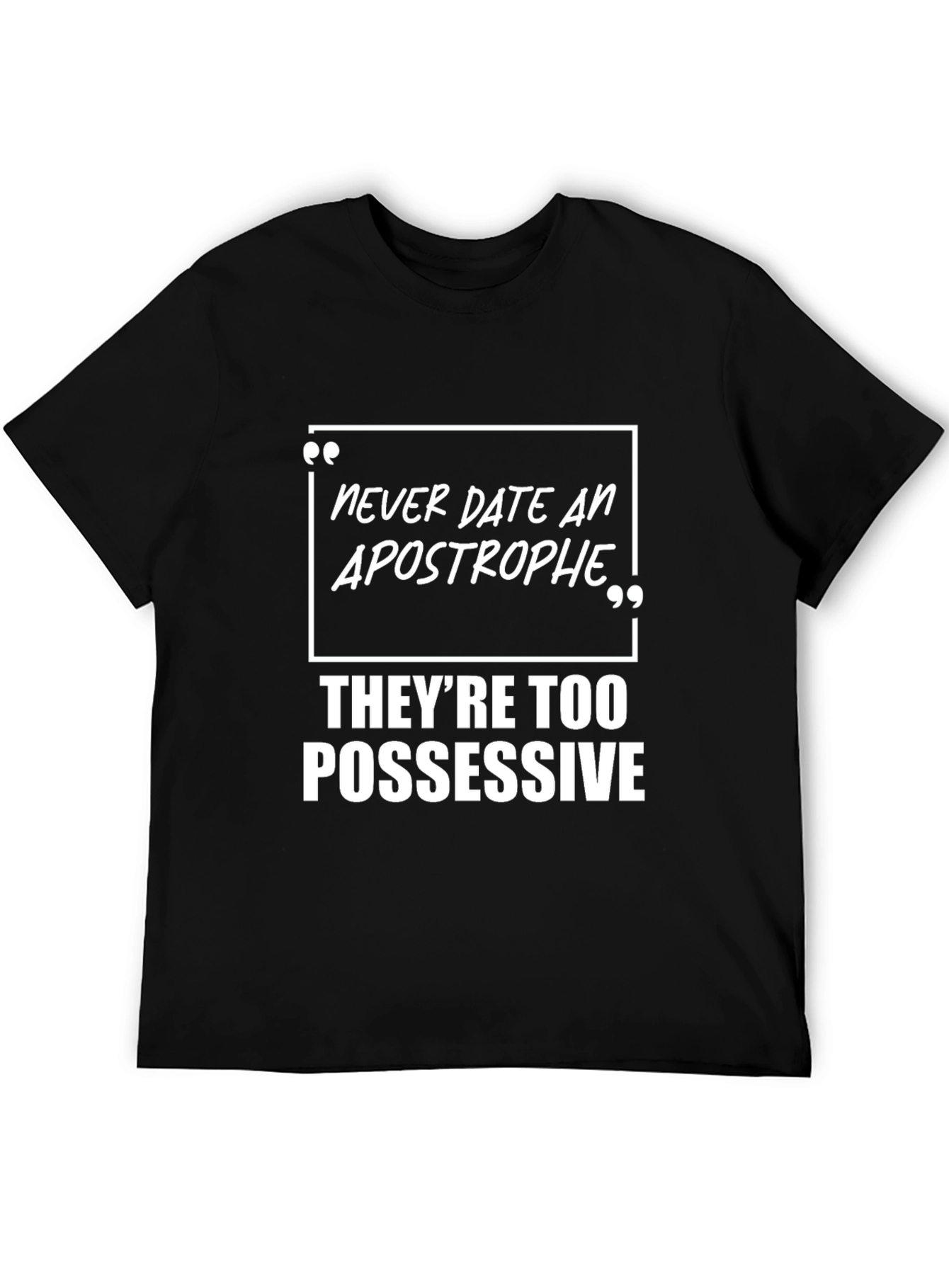 Black Funny Apostrophe Pun T-Shirt - Possessive Grammar Joke Tee view 5