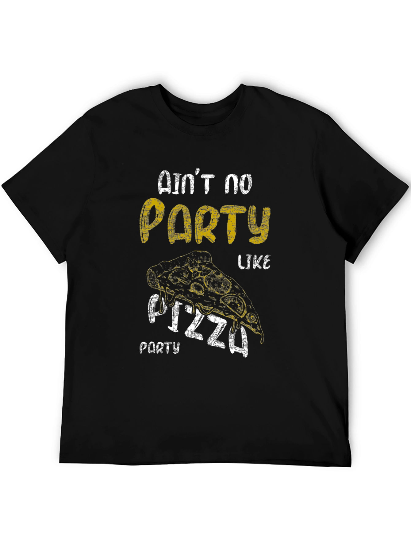 Black Pizza Party T-Shirt view 5