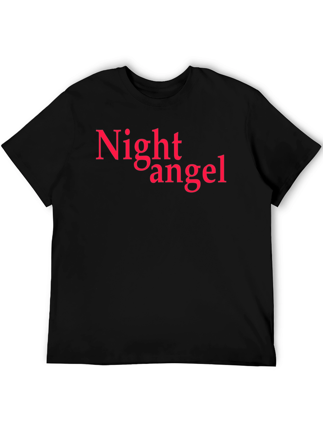 Black Night Angel Graphic Tee - Black Cotton T-Shirt view 5