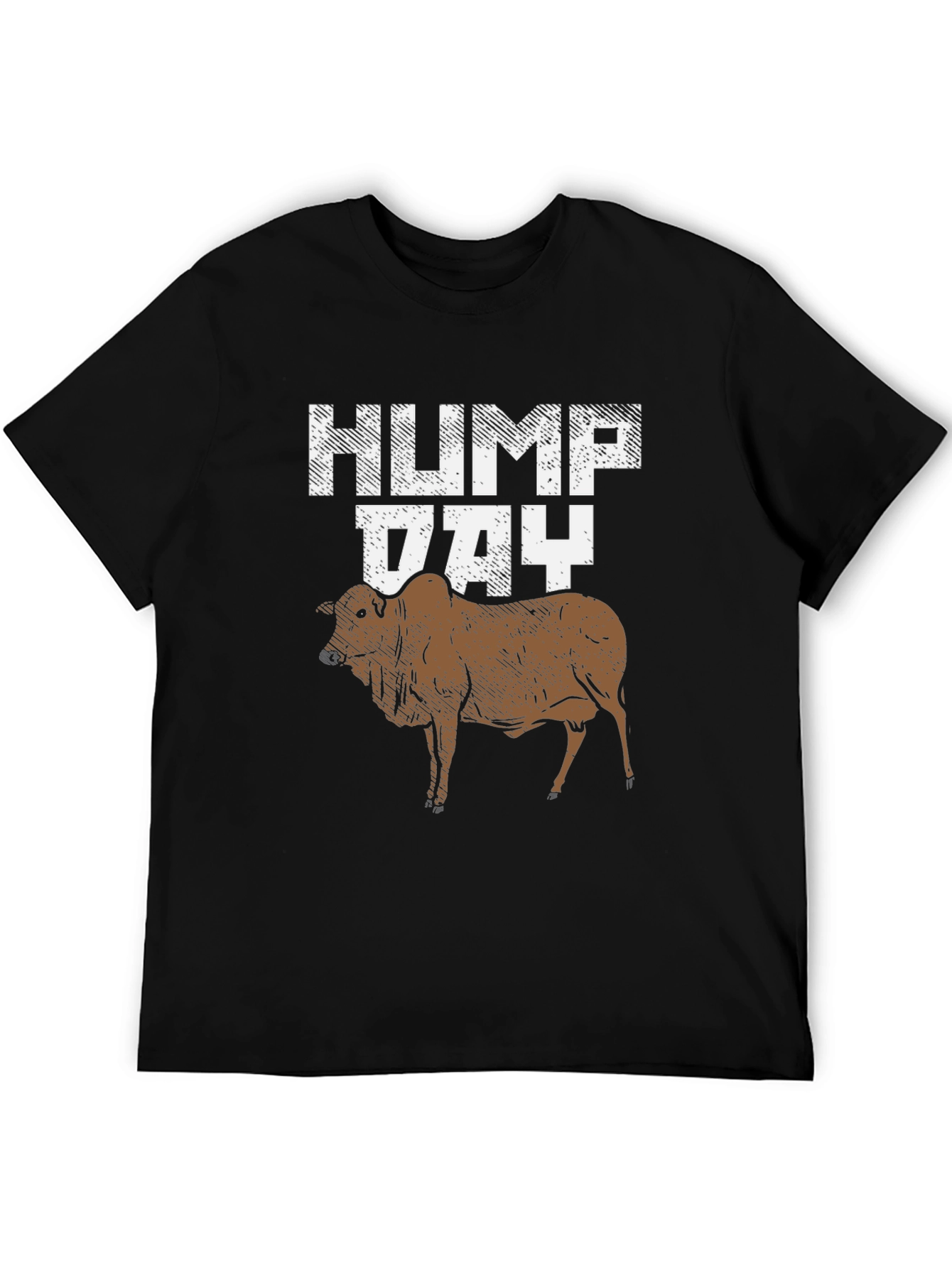 Black Hump Day Bull Graphic T-Shirt view 5