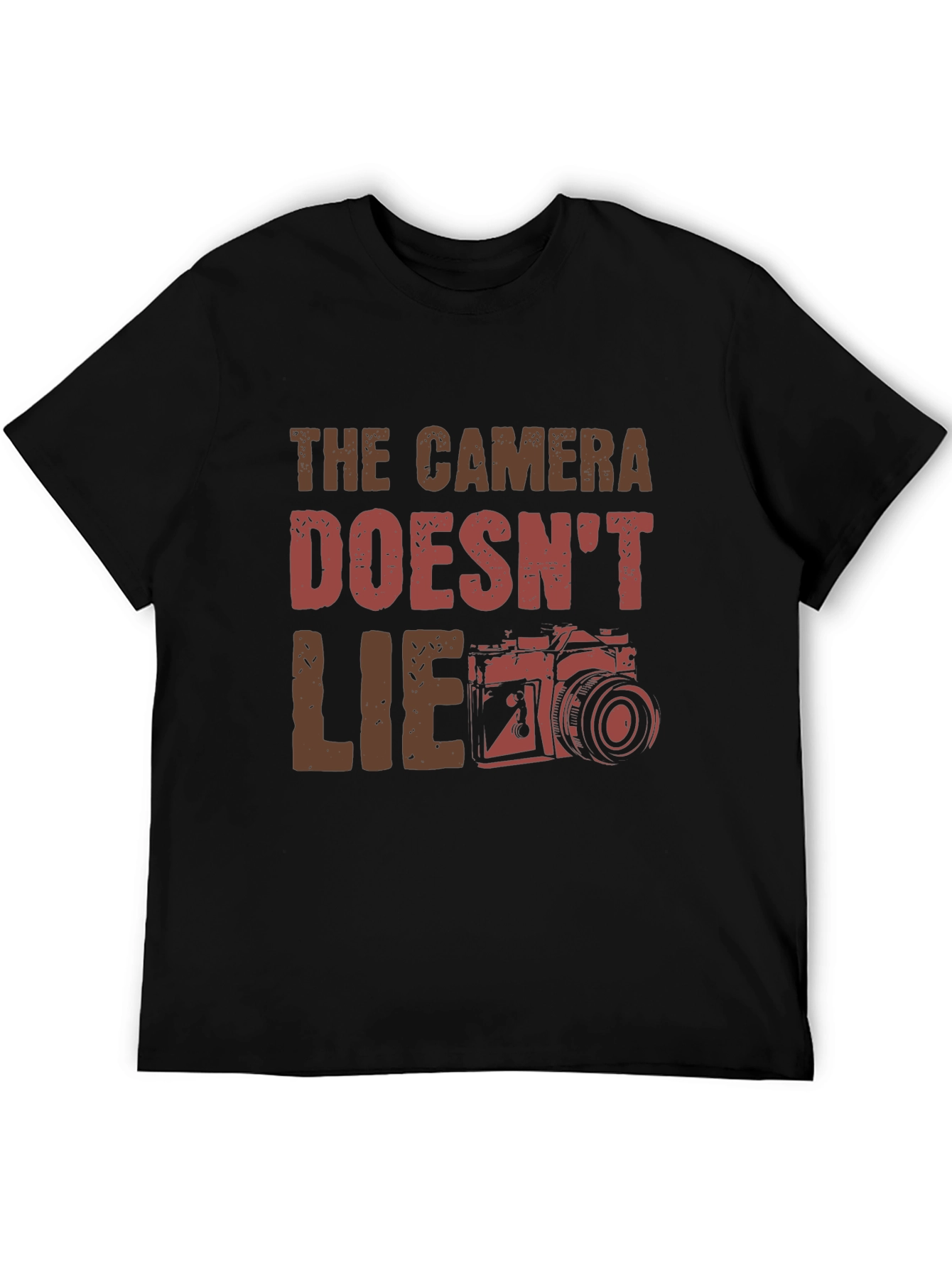 Black The Camera Doesn't Lie Graphic Tee - Black view 5