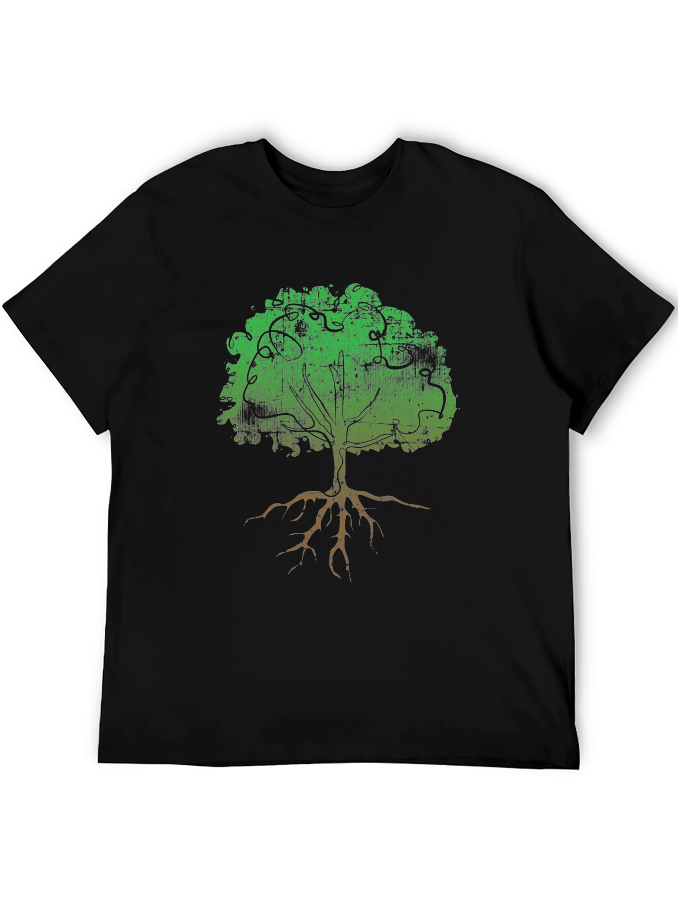 Black Eco Tree Graphic Tee - Black view 5