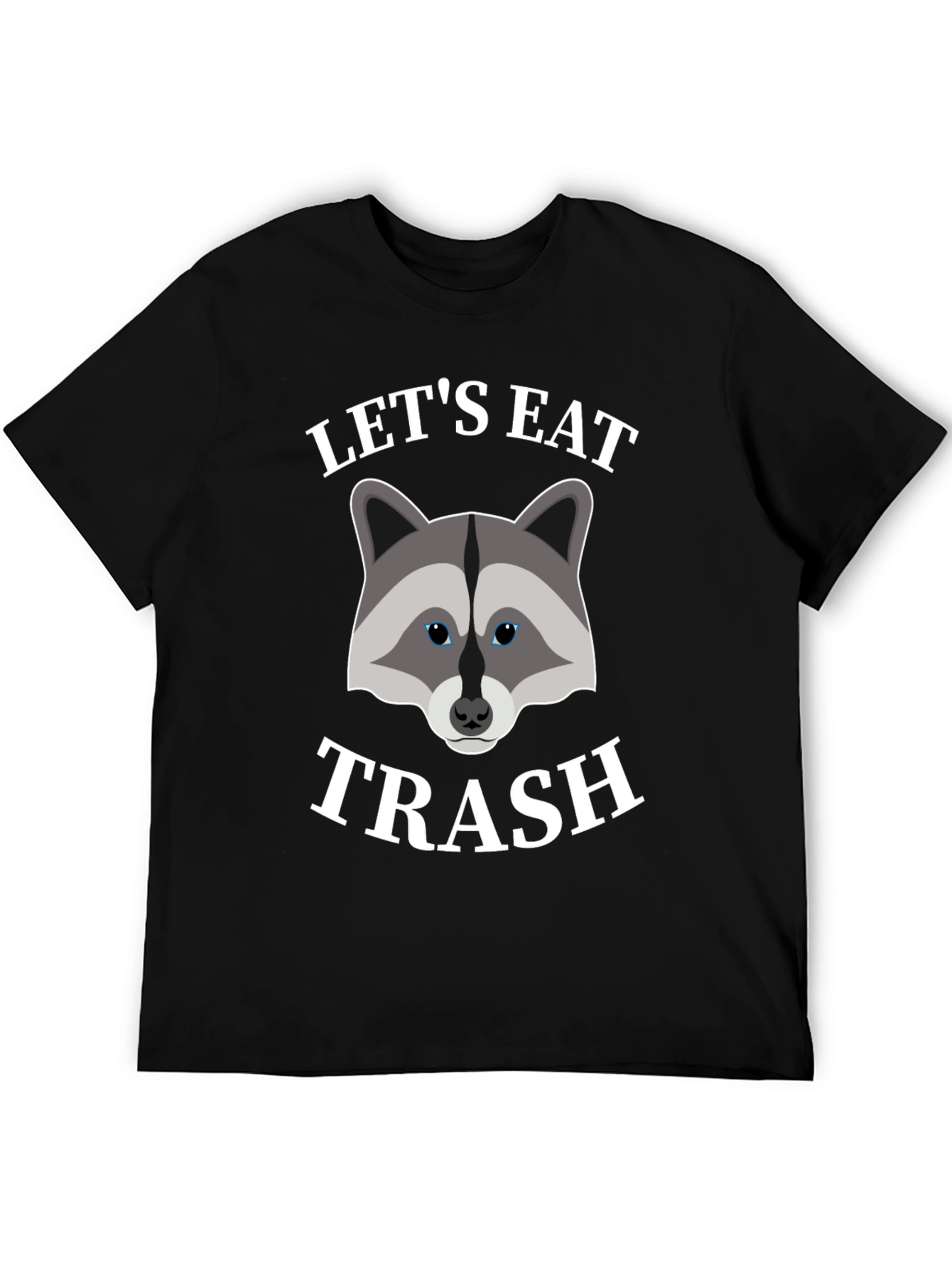 Black Let's Eat Trash Raccoon Graphic Tee view 5