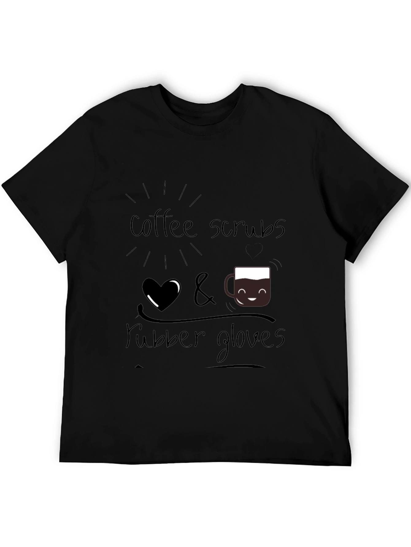 Black Coffee Scrubs & Rubber Gloves T-Shirt view 5