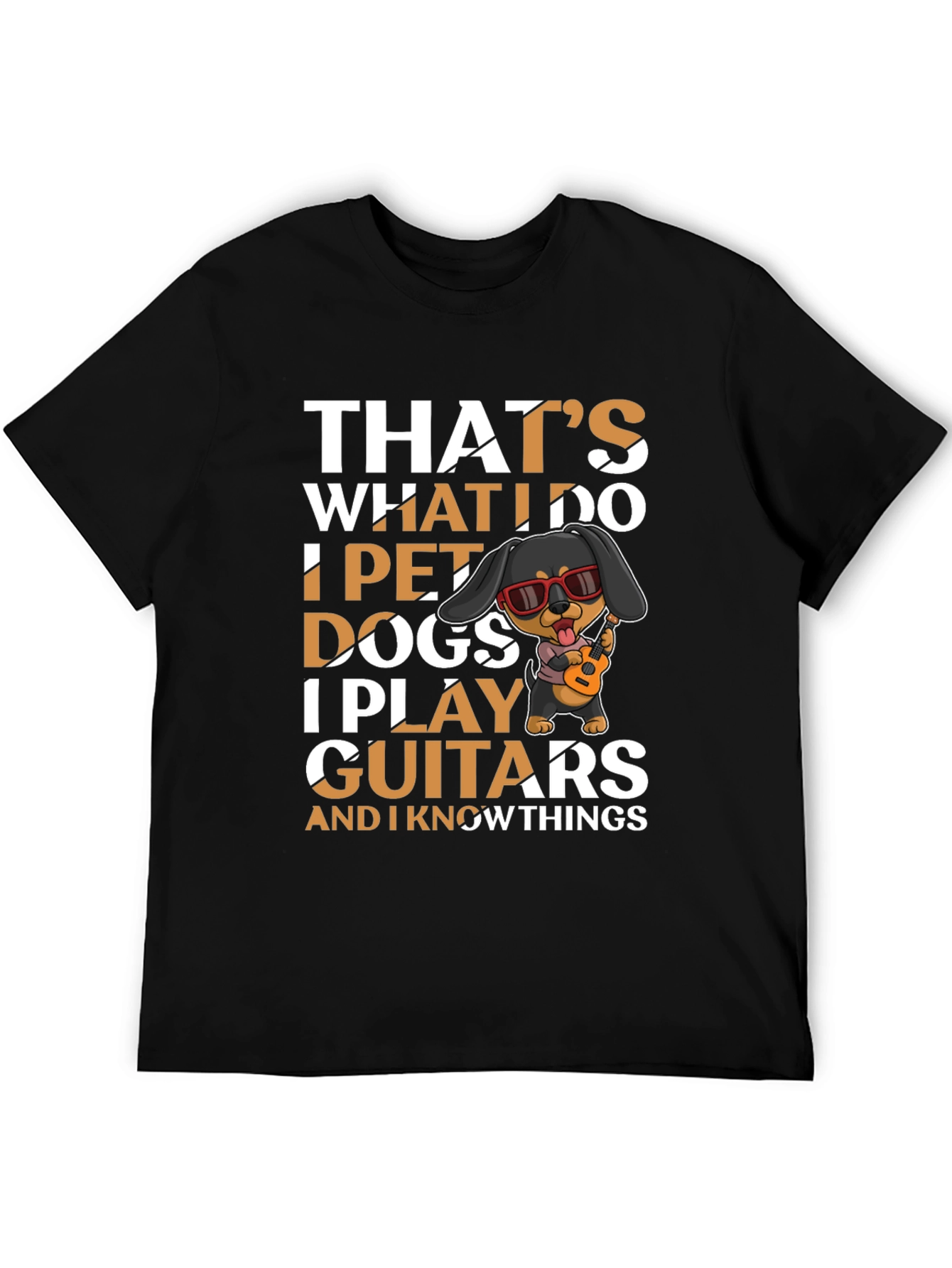 Black Dog Lover T-Shirt - Guitar Player Tee view 5