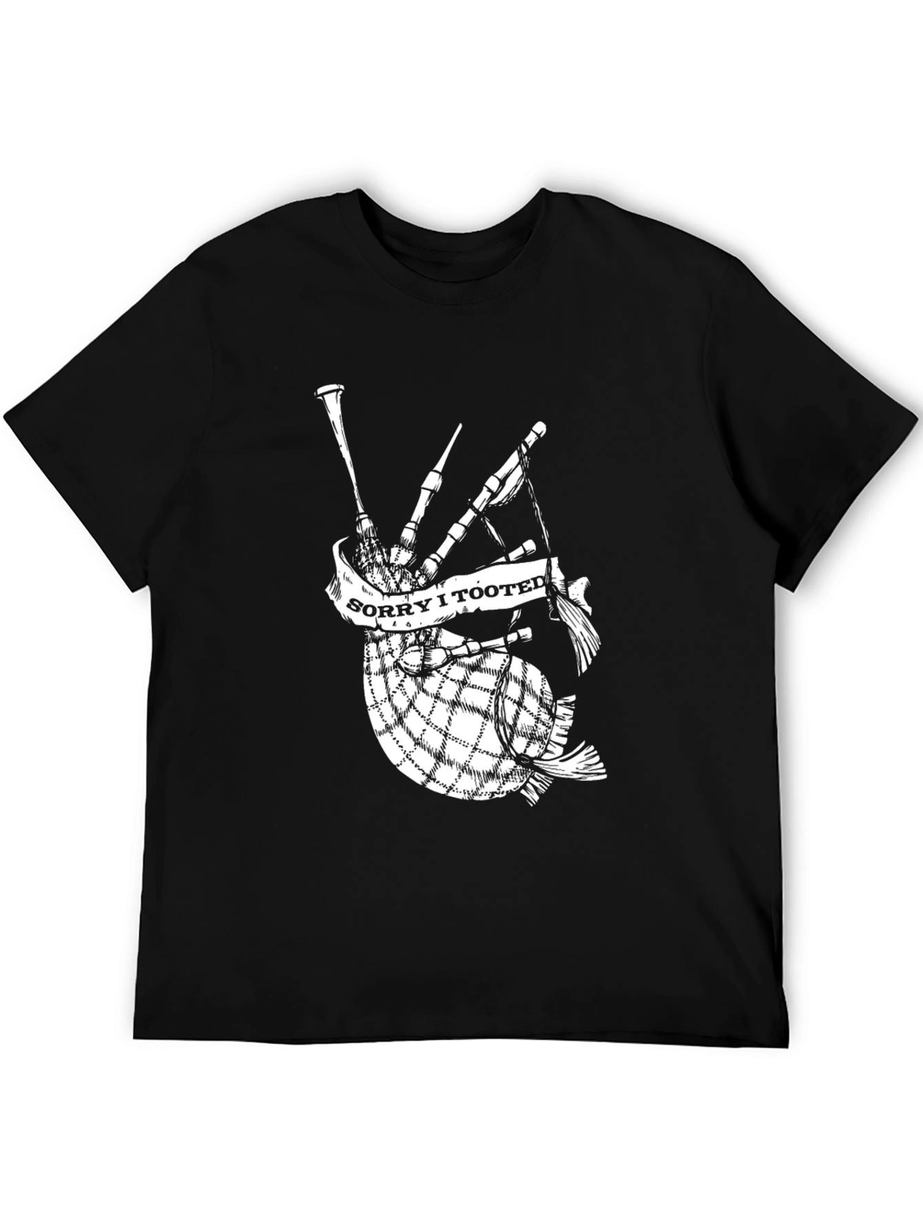 Black Sorry I Tooted Bagpipe Graphic Tee - Soft Cotton view 5