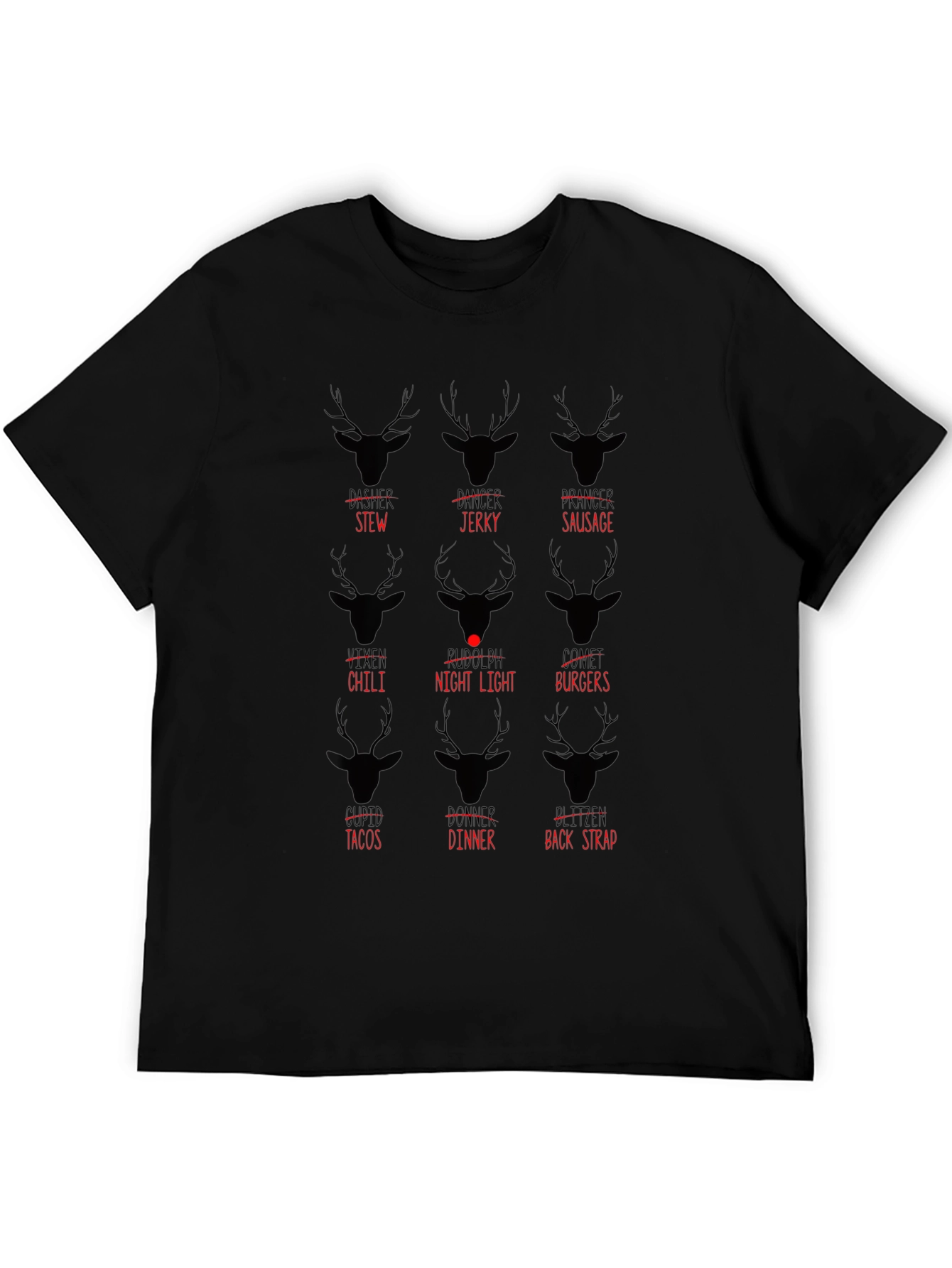Black Rudolph's Menu Black T-Shirt view 5
