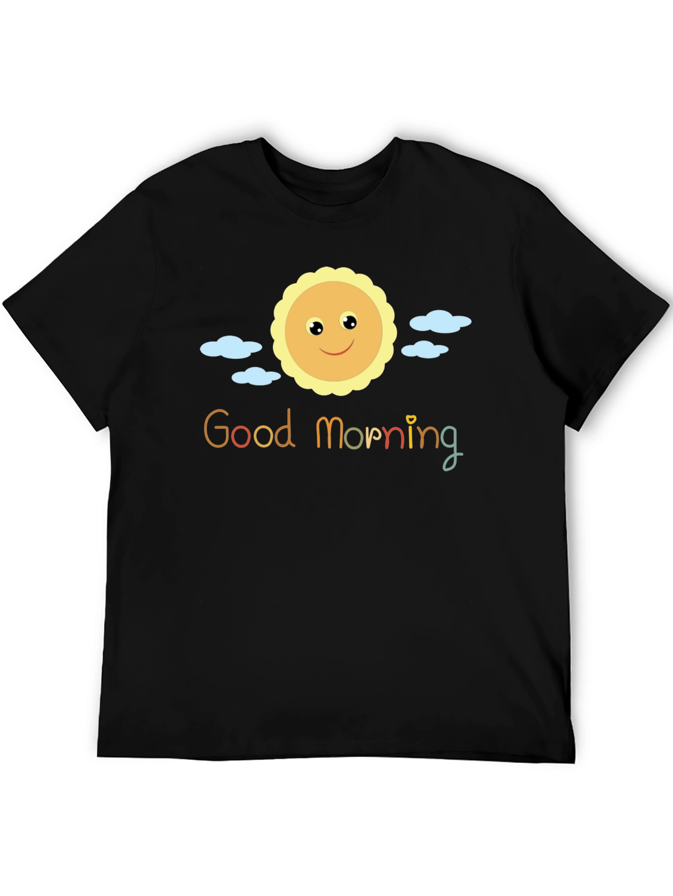 Black Good Morning Sun Graphic Tee - Black view 5