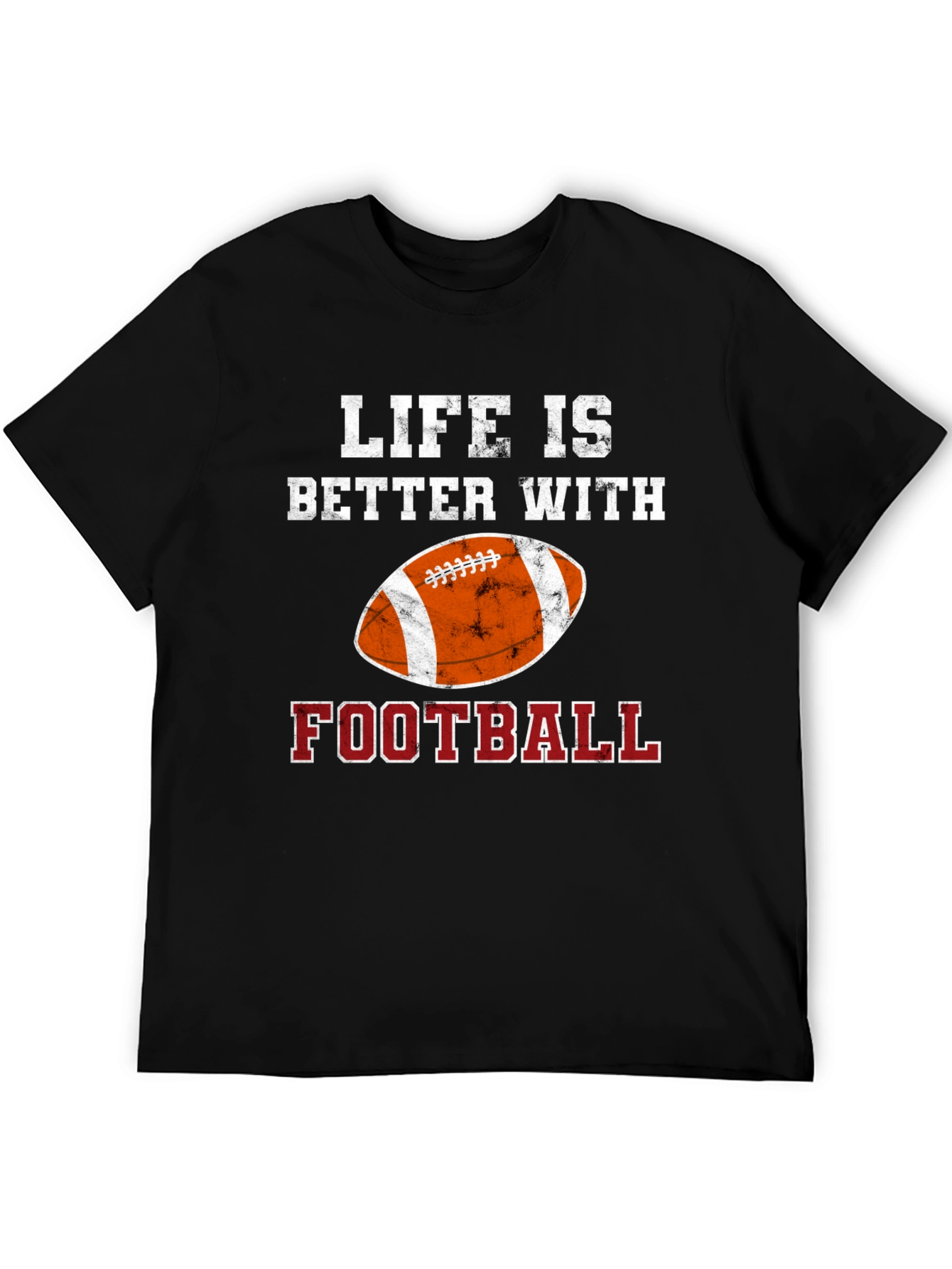 Black Life Is Better With Football T-Shirt view 5