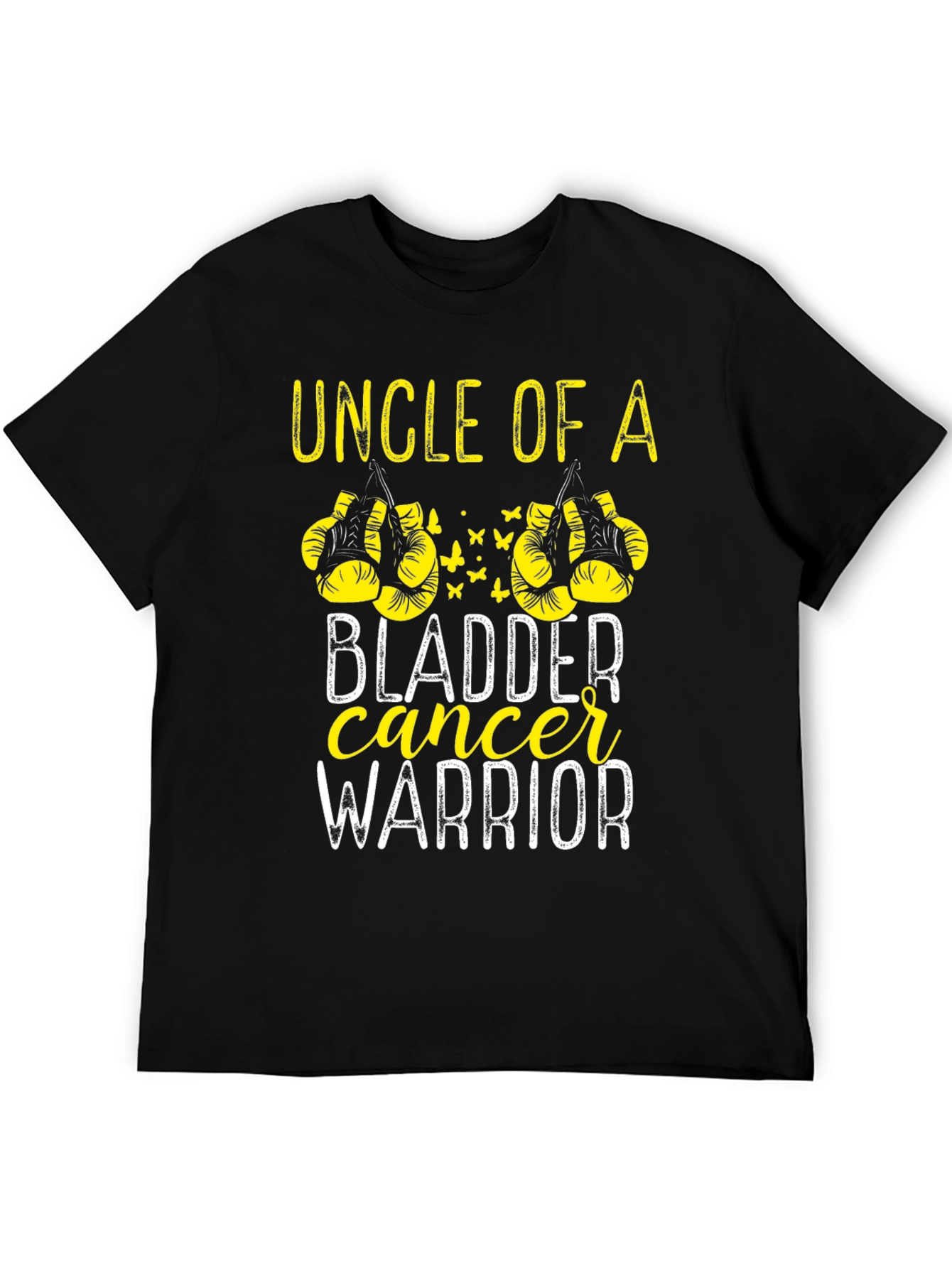 Black Uncle of a Bladder Cancer Warrior T-Shirt view 5