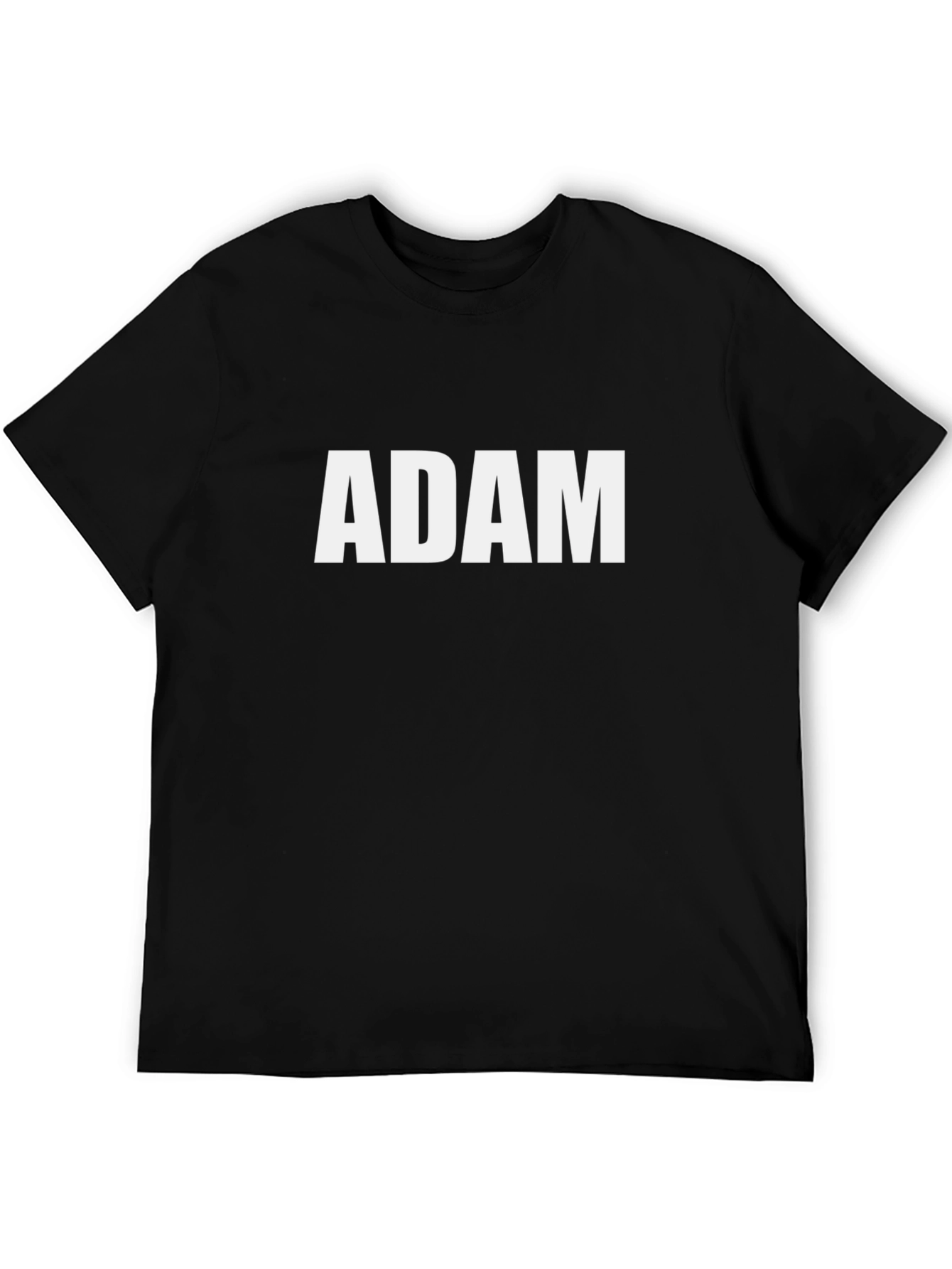 Black ADAM Personalized T-Shirt - Custom Name Tee view 5