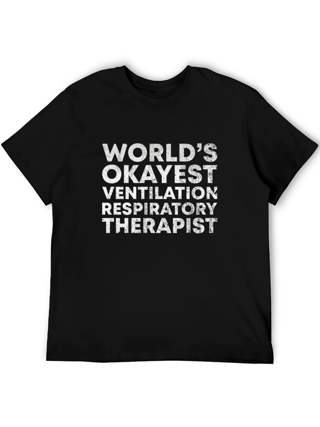 Black Okayest Respiratory Therapist Graphic Tee view 5