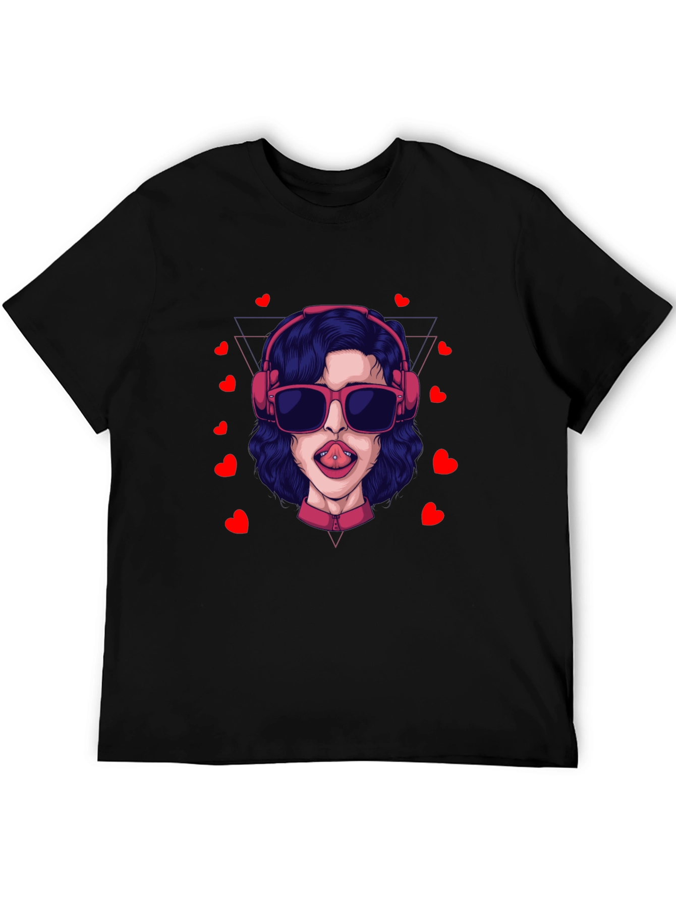 Black Black T-Shirt with Cool Girl Graphic view 5