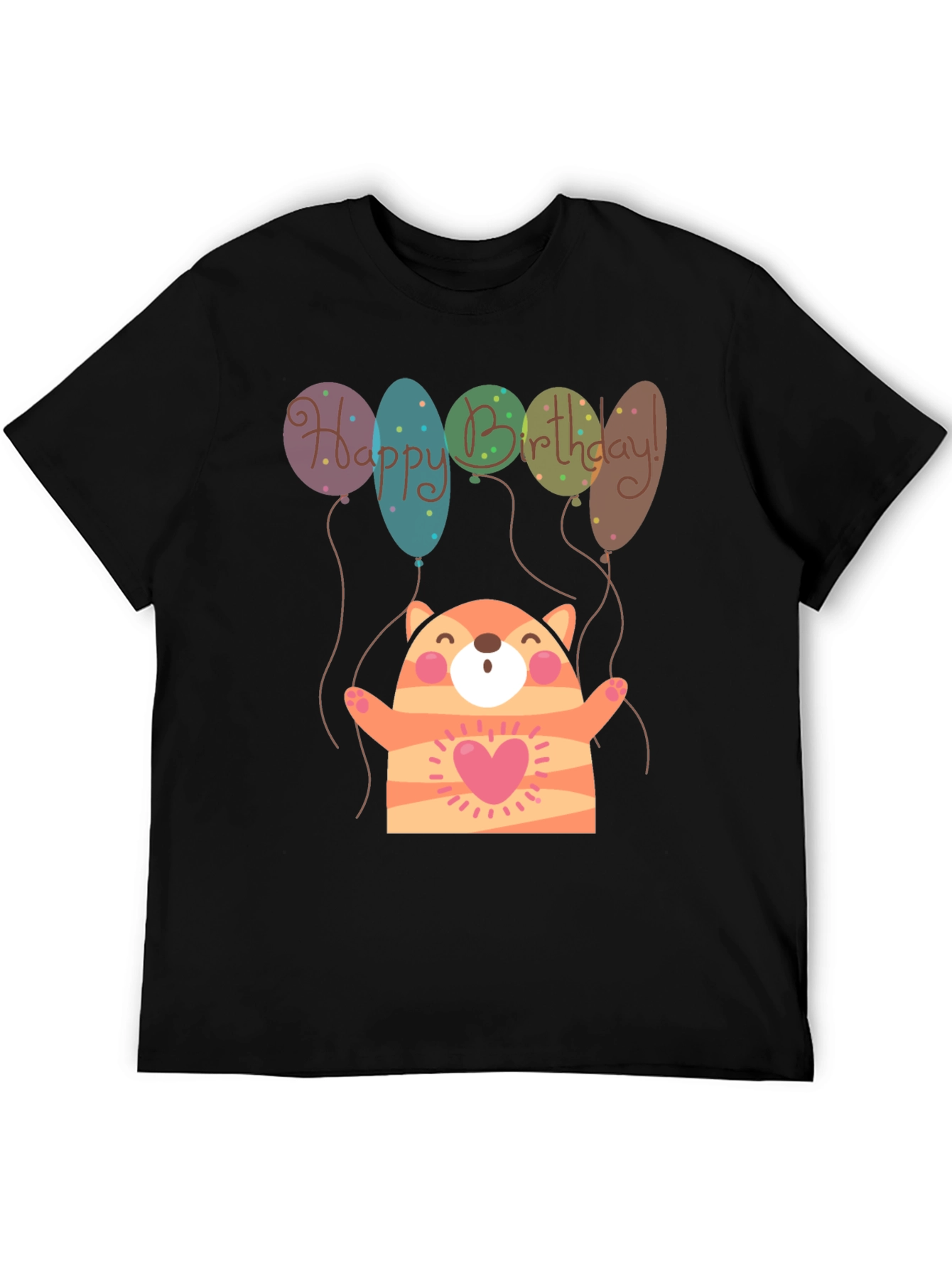 Black Birthday Cat T-Shirt - Cute & Fun Design view 5