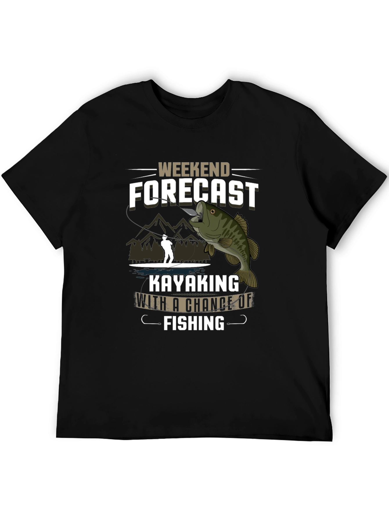 Weekend Forecast Kayaking Fishing Graphic Tee - 5