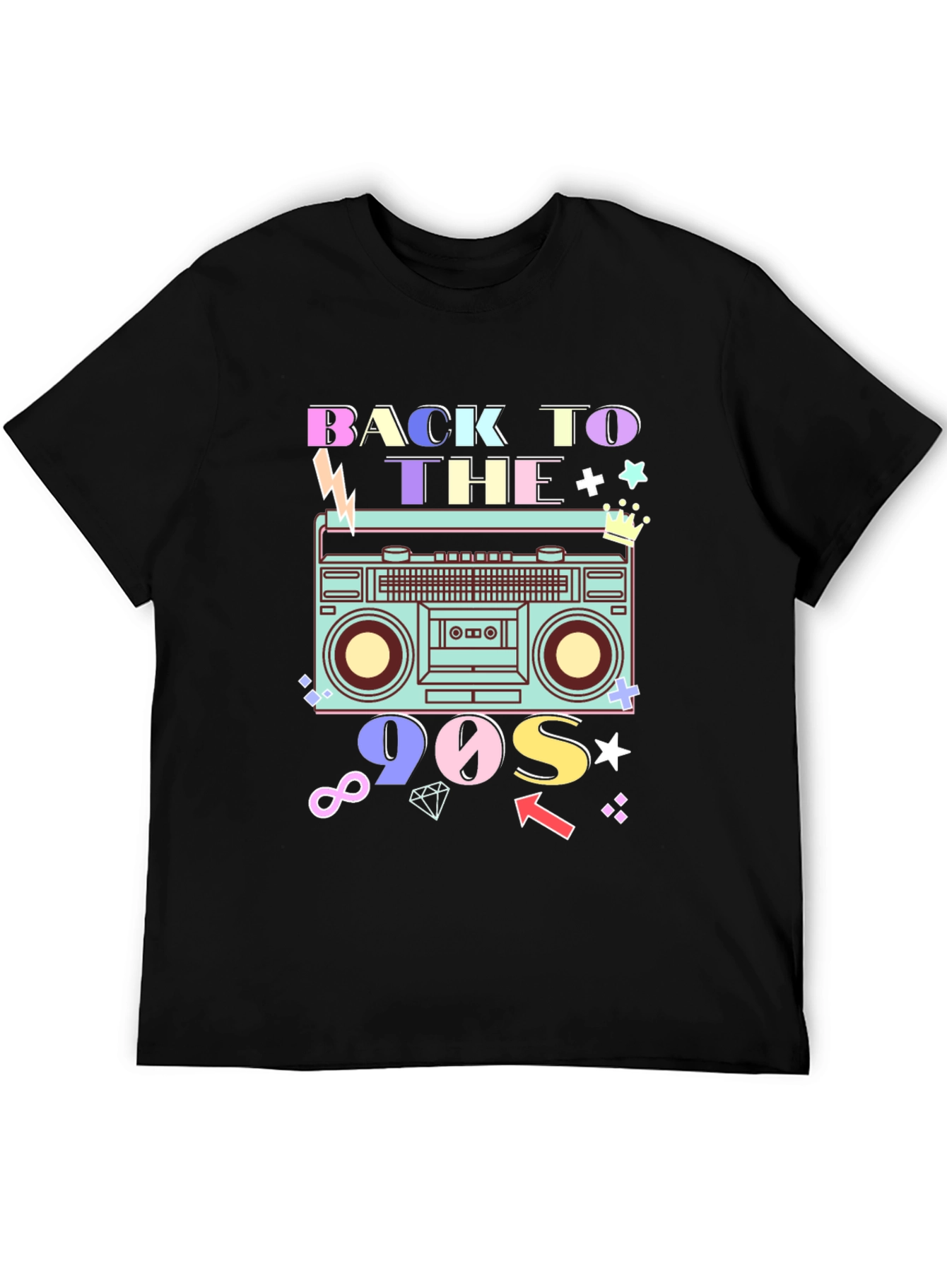 Black Back to the 90s Retro T-Shirt view 5