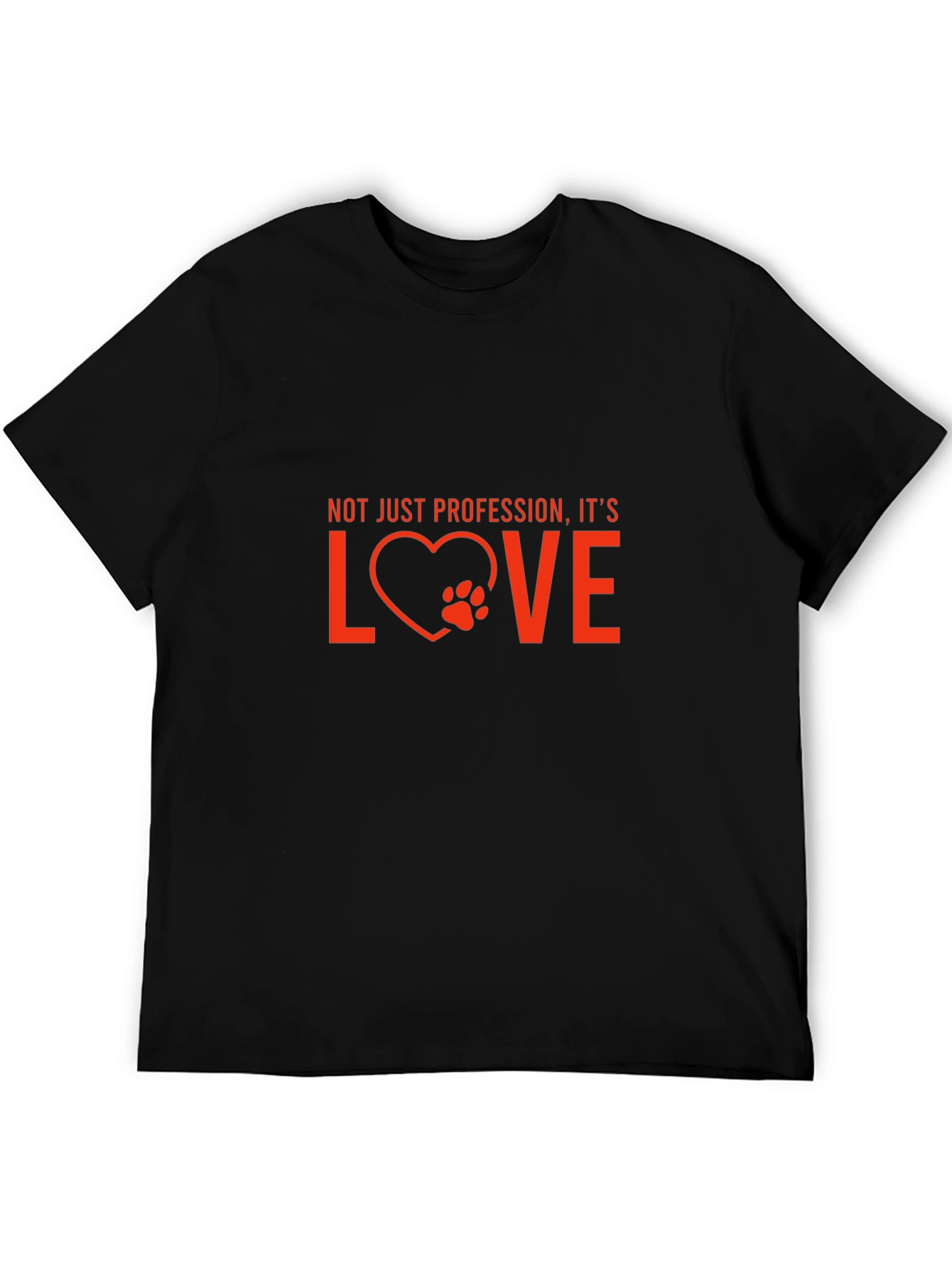 Black Vet Tech Love T-Shirt - Not Just Profession view 5