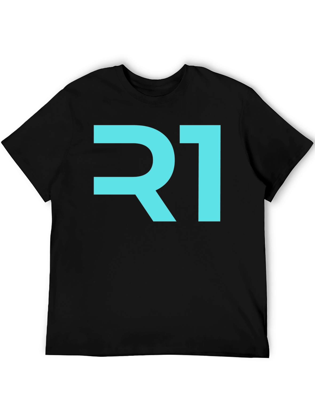 Black R1 Graphic Tee - Modern Black T-Shirt view 5