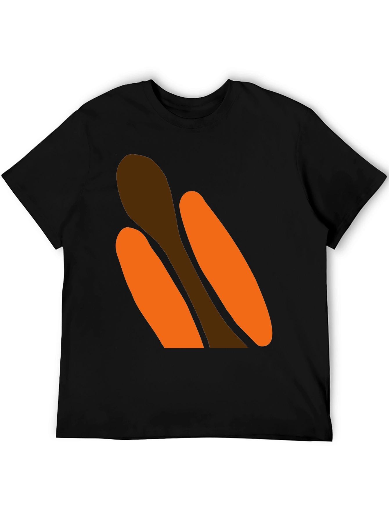 Black Novelty Hot Dog Graphic T-Shirt - Black view 5