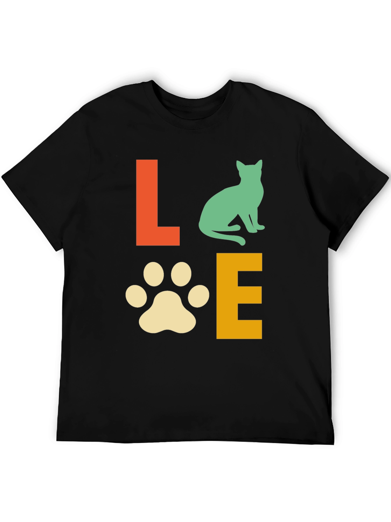Black Love Cat T-Shirt view 5
