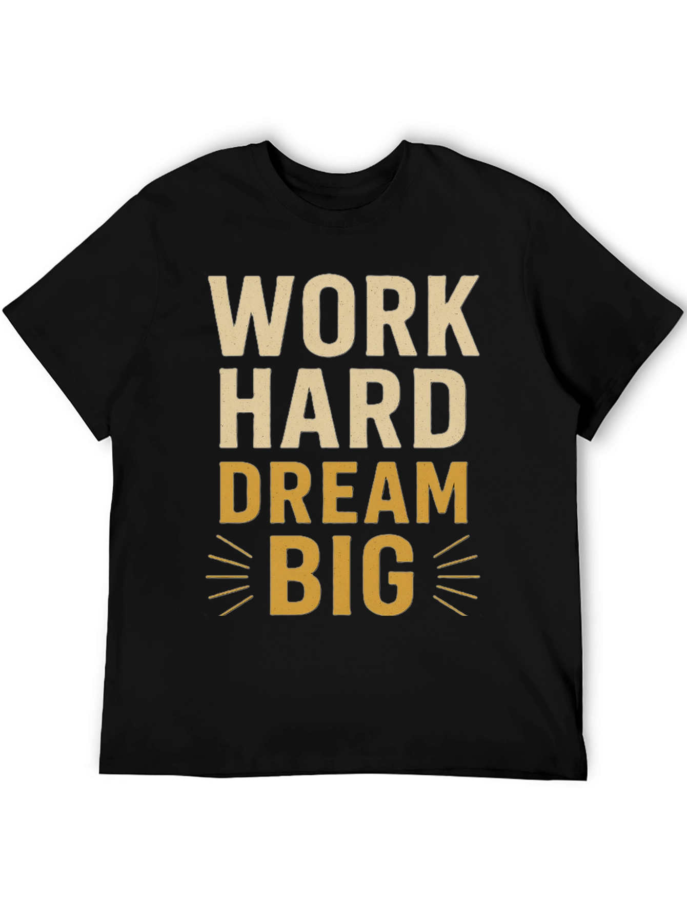 Black Work Hard Dream Big Graphic Tee view 5