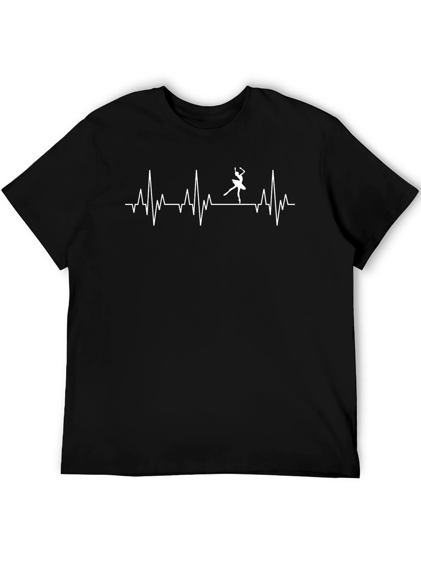 Black Heartbeat Ballerina Black T-Shirt view 5
