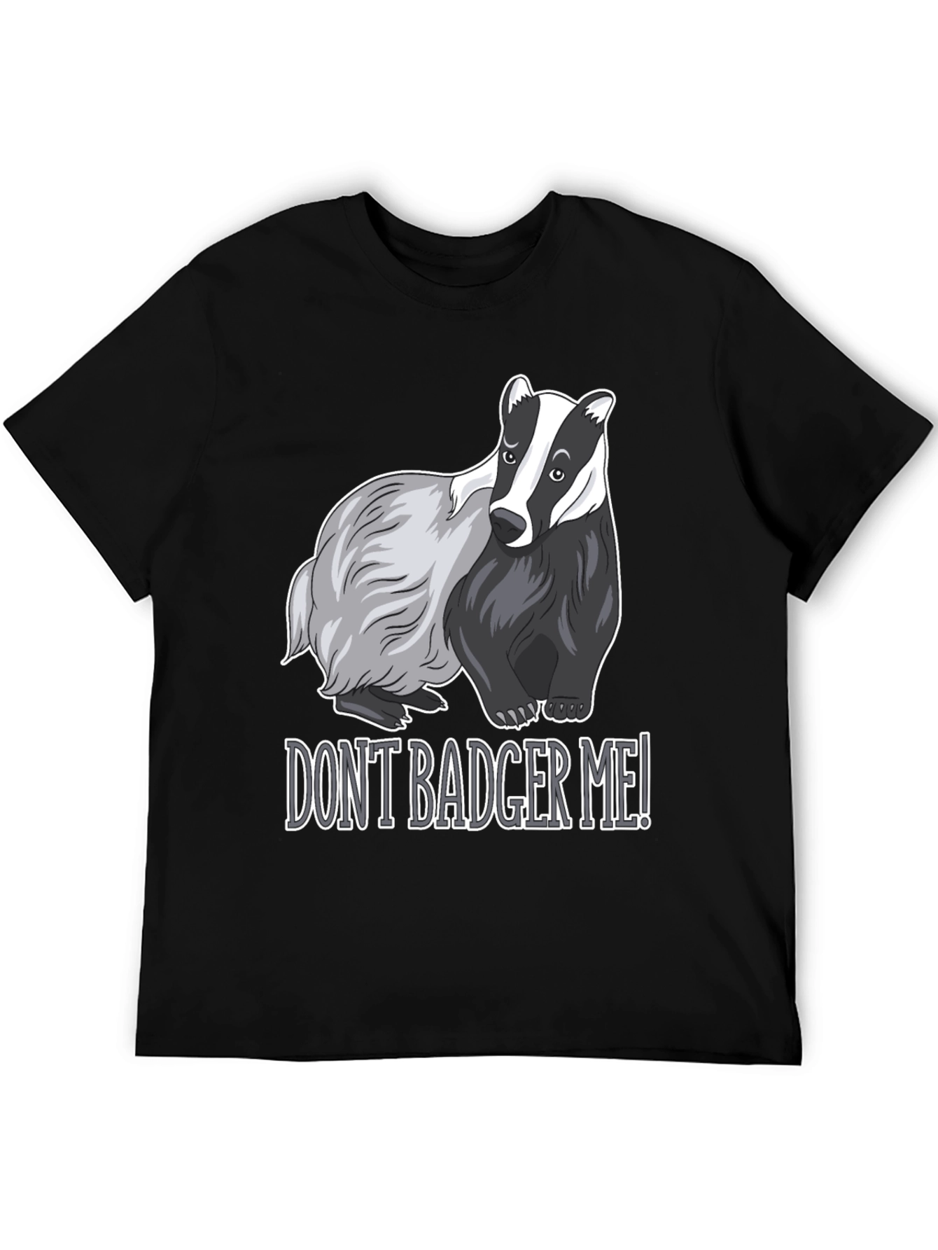 Black Don't Badger Me! Graphic T-Shirt - Black view 5