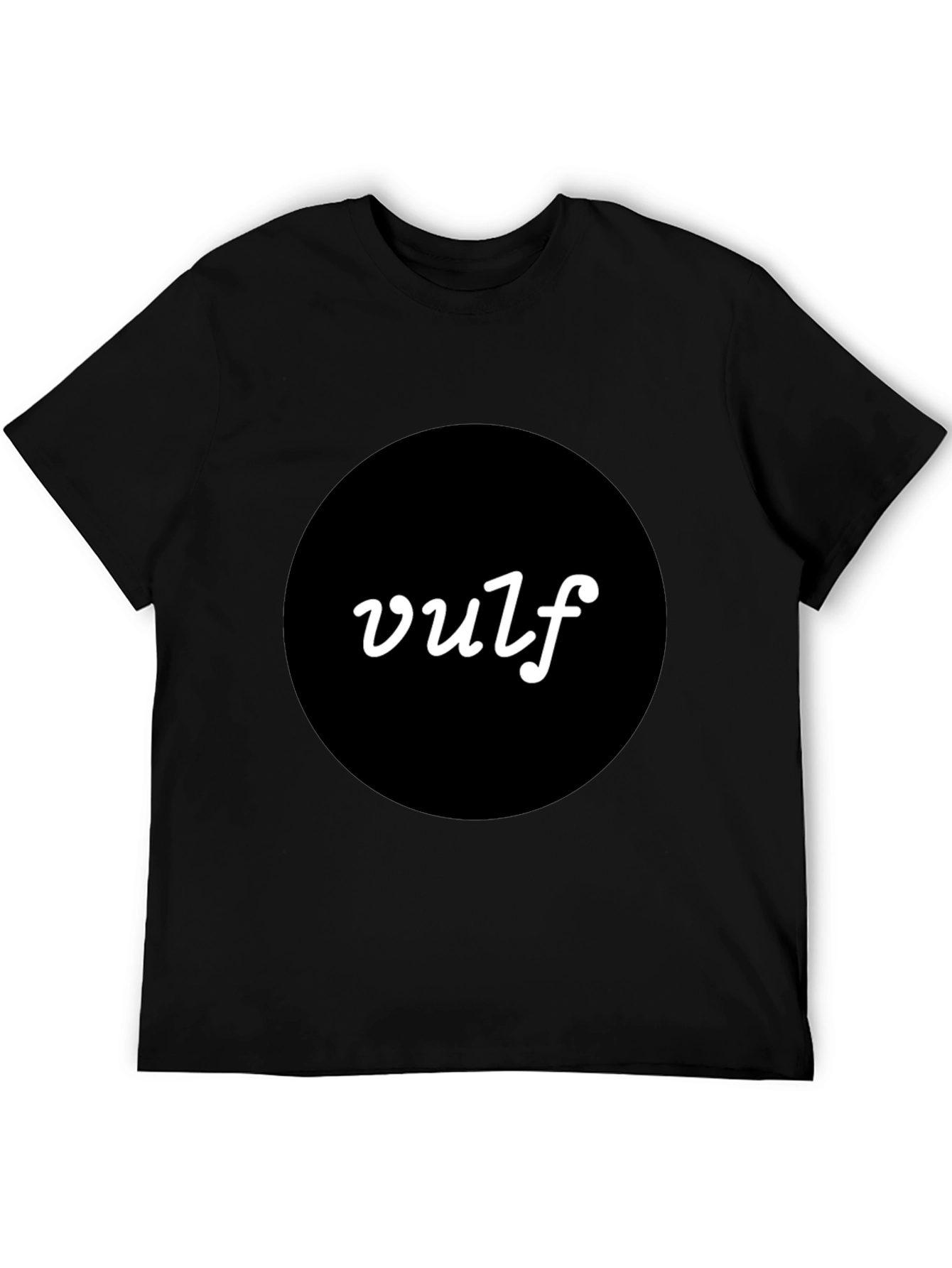 Black Vulf T-Shirt - Modern Black Tee with Bold Logo view 5