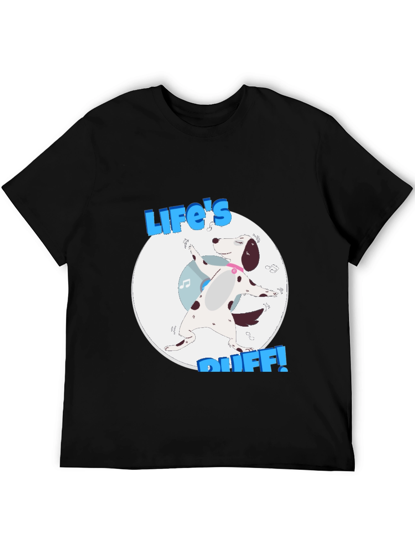 Black Life's Ruff T-Shirt - Dalmatian Dog Graphic Tee view 5