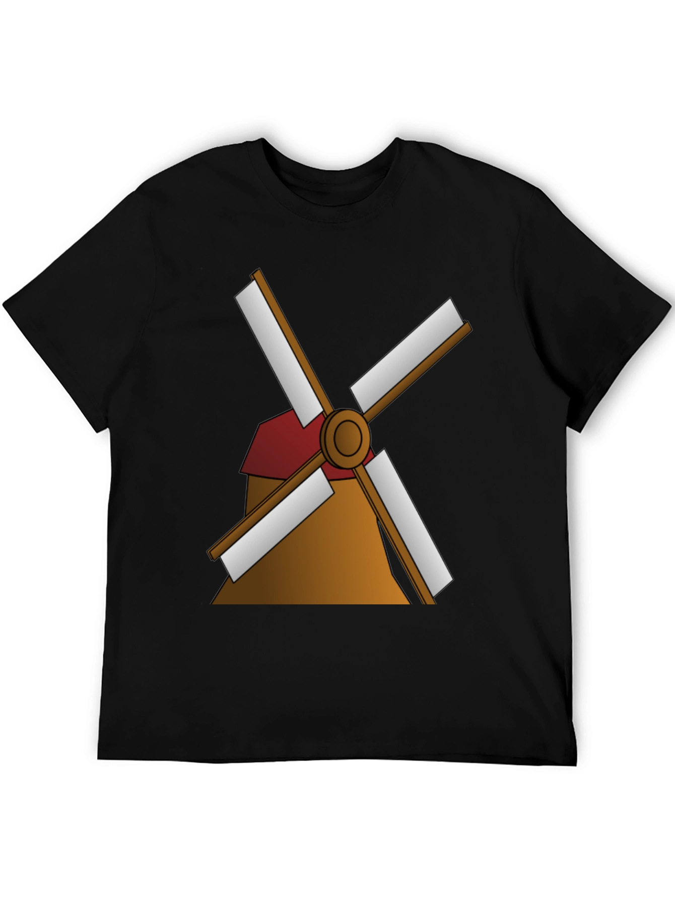 Black Windmill Graphic Tee - Classic Style view 5