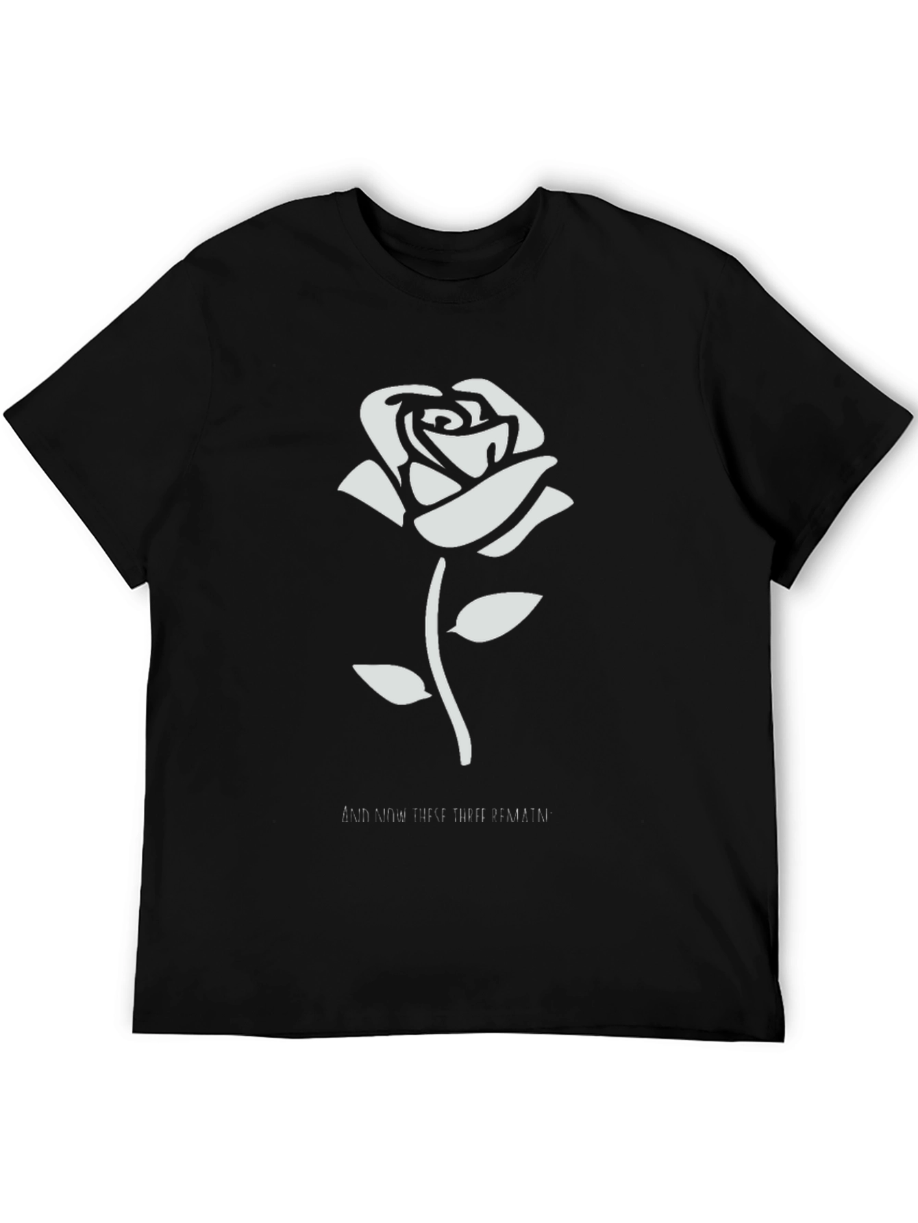 Black Rose Graphic Tee - Men's Black T-Shirt view 5