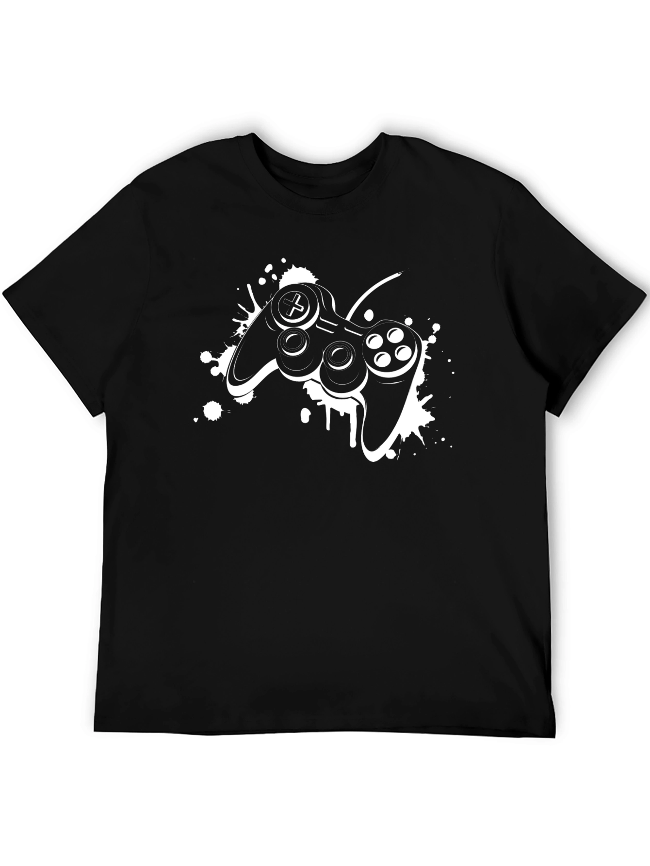 Black Gaming Controller Graphic Tee - Black view 5