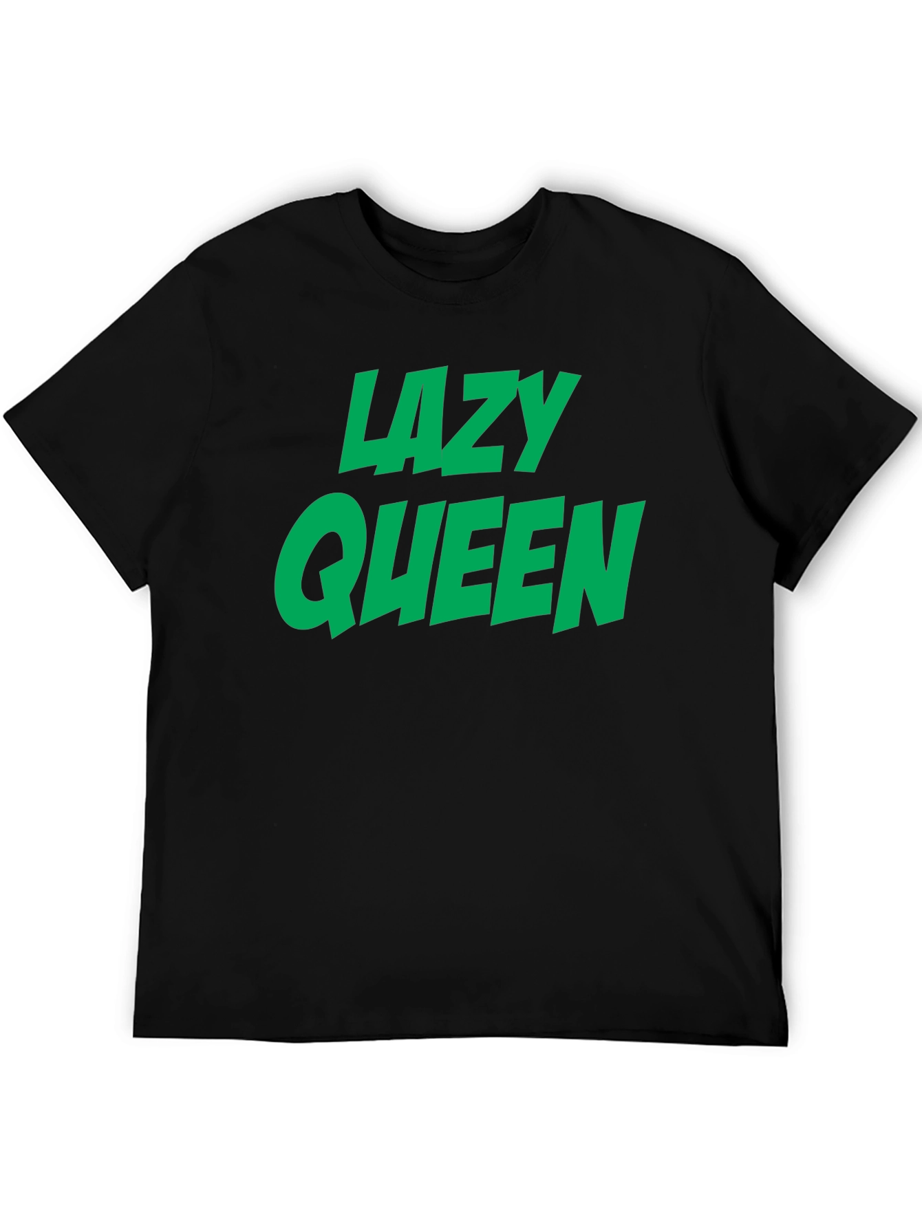 Black Lazy Queen Graphic Tee - Black view 5