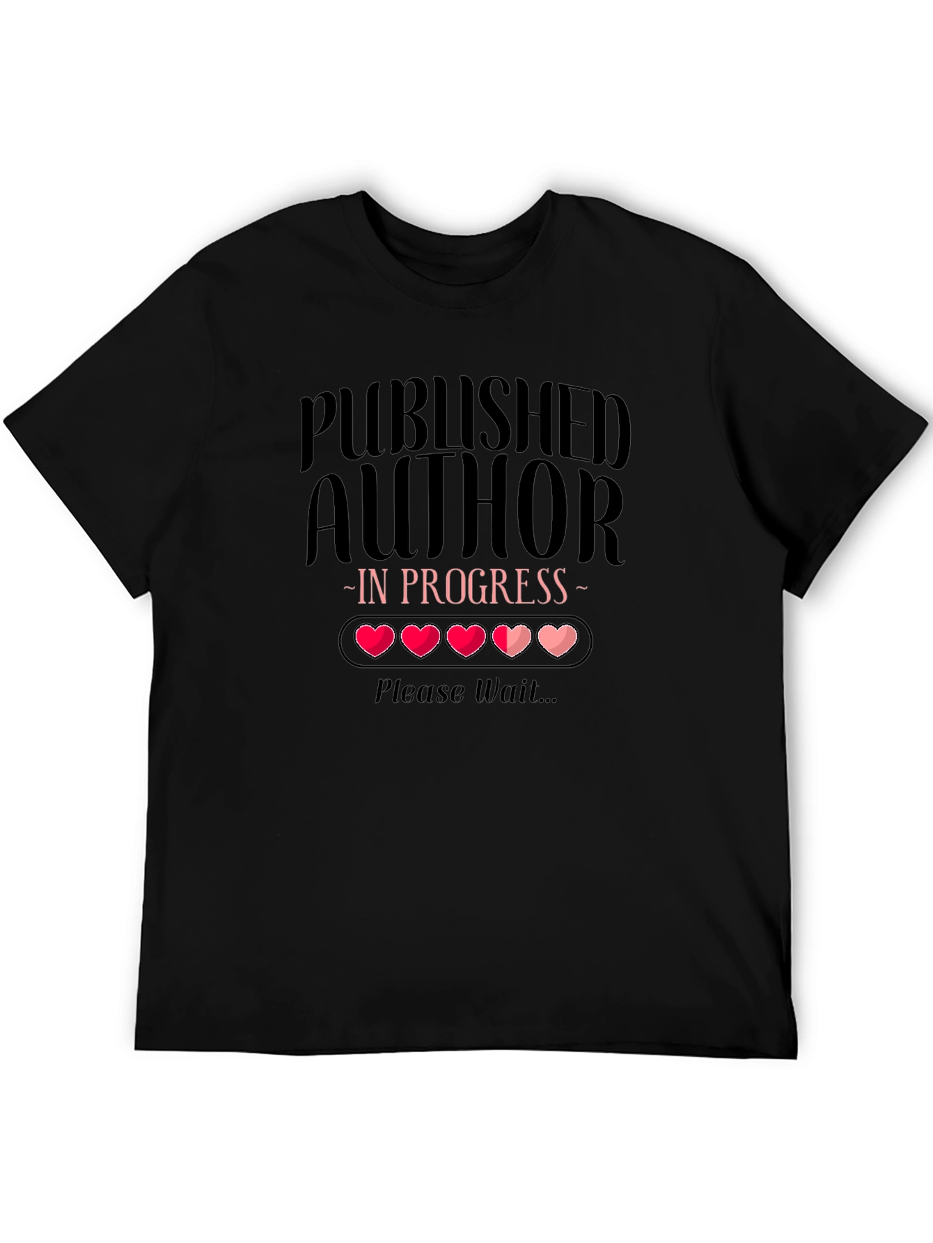 Black Published Author In Progress T-Shirt view 5