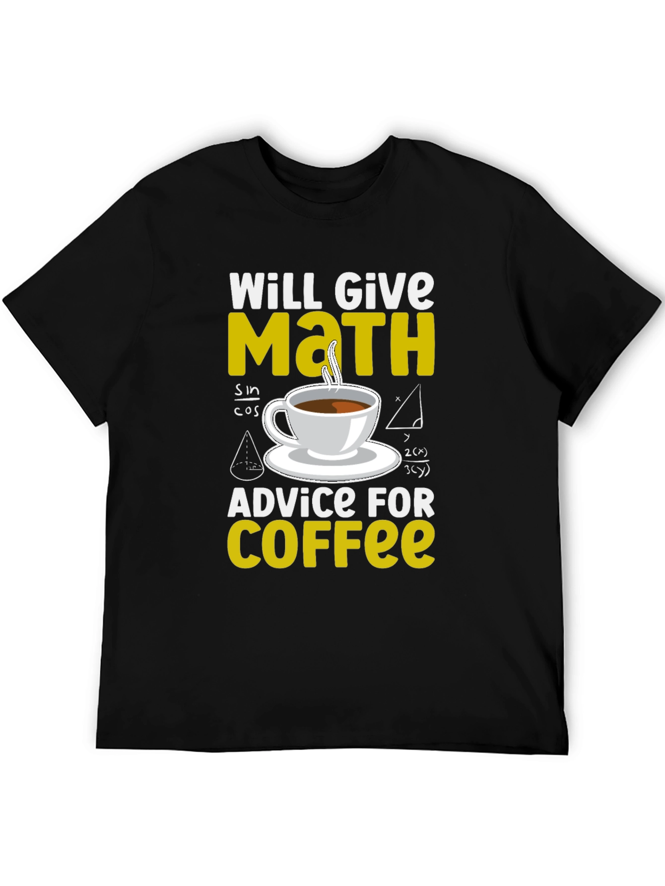 Black Math Advice for Coffee T-Shirt view 5