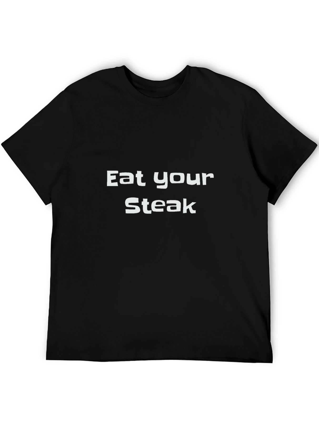 Black Eat Your Steak Black T-Shirt view 5