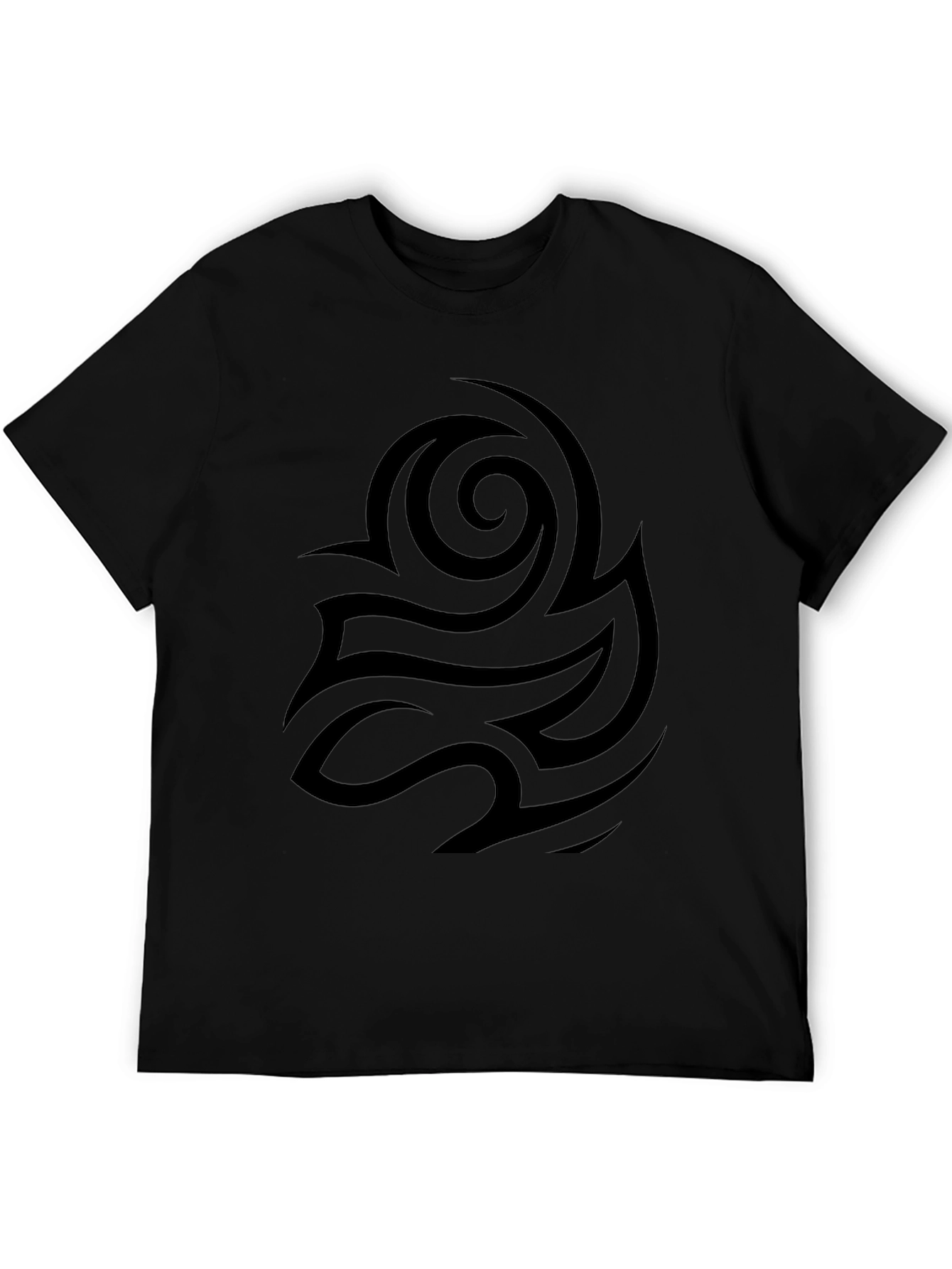 Black Black Tribal Design Tee | Stylish Men's T-Shirt view 5