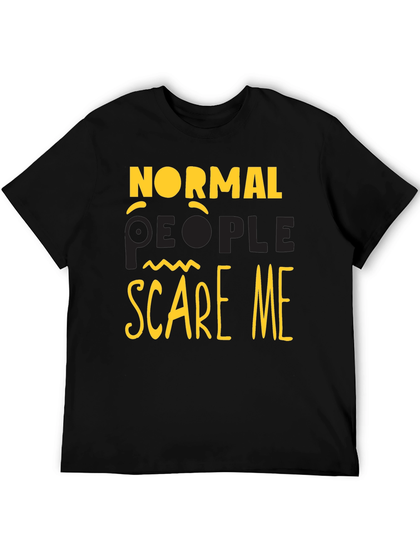 Black Normal People Scare Me Graphic T-Shirt view 5