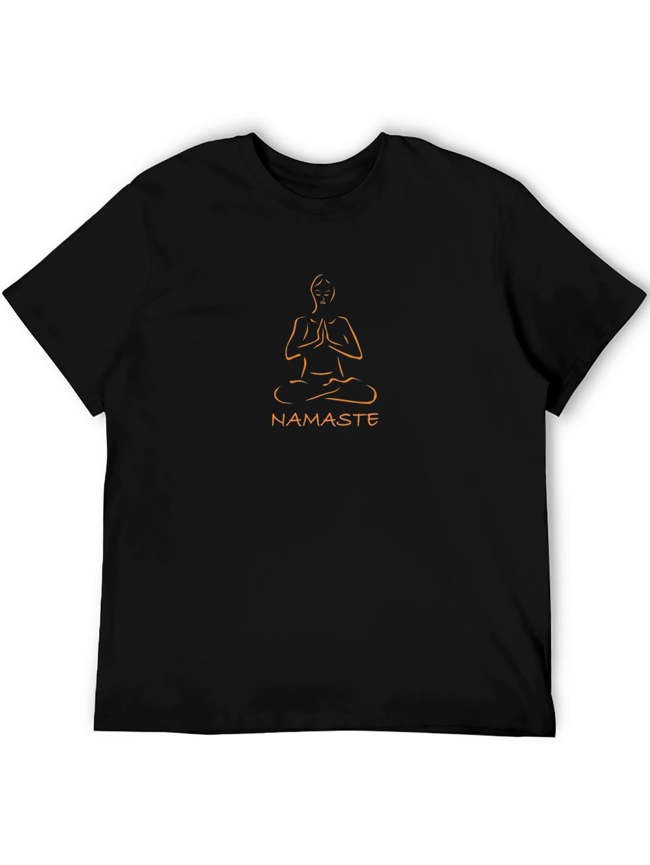 Black Namaste Yoga Meditation Graphic Tee - Black view 5
